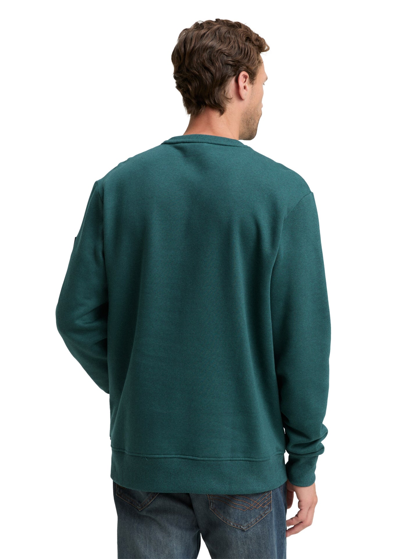 Sweatshirt in Melange-Optik