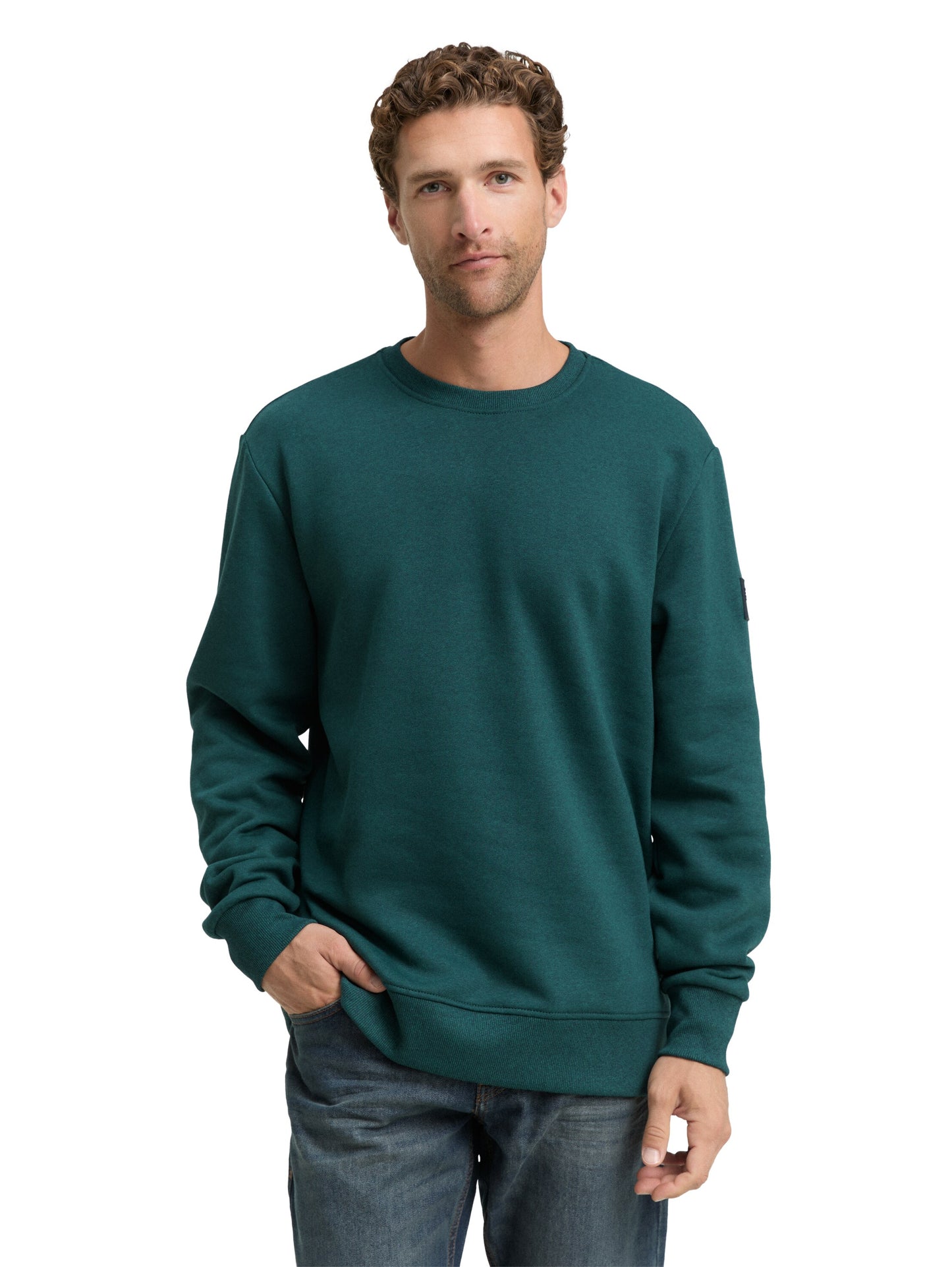 Sweatshirt in Melange-Optik