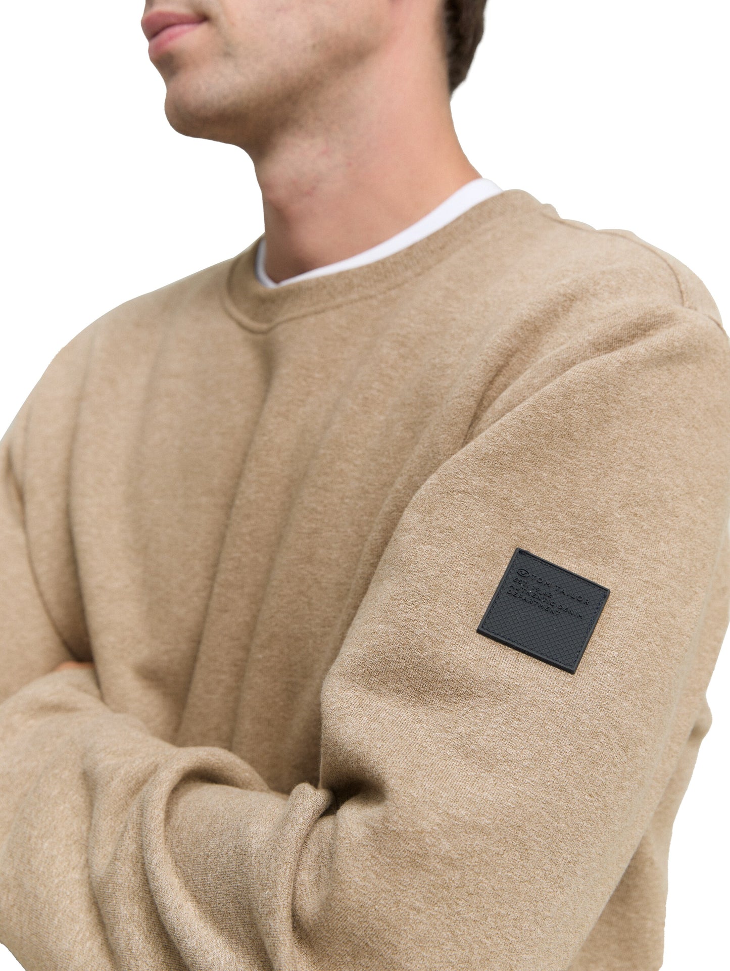 Sweatshirt in Melange-Optik