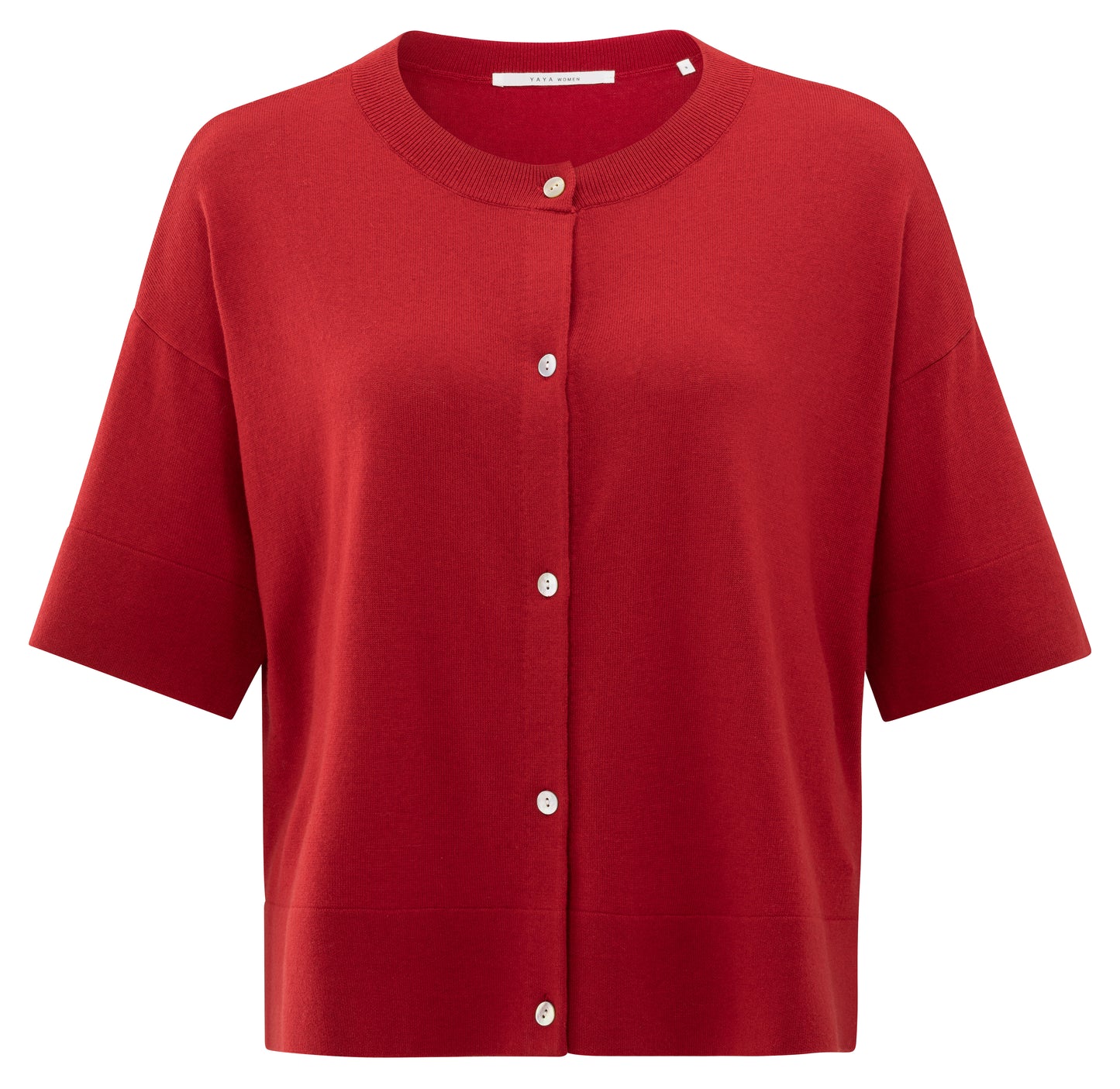 Oversize-Cardigan, SCARLET SAGE RED