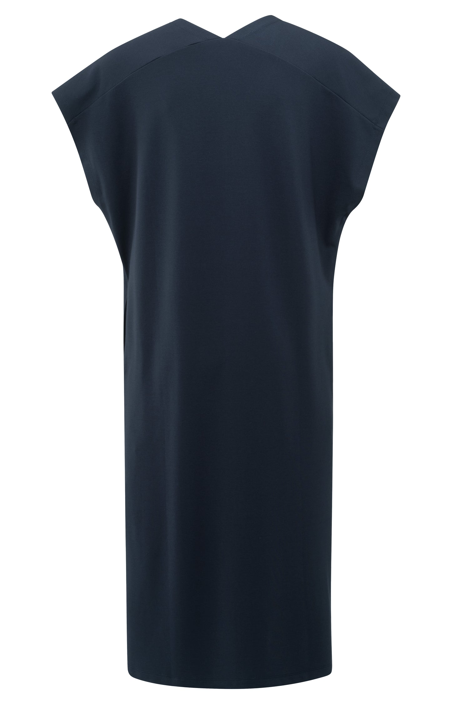 Kleid mit V-Ausschnitt, TOTAL ECLIPSE BLUE