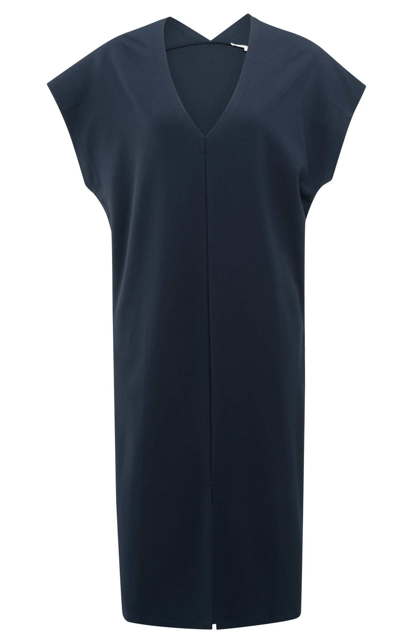 Kleid mit V-Ausschnitt, TOTAL ECLIPSE BLUE