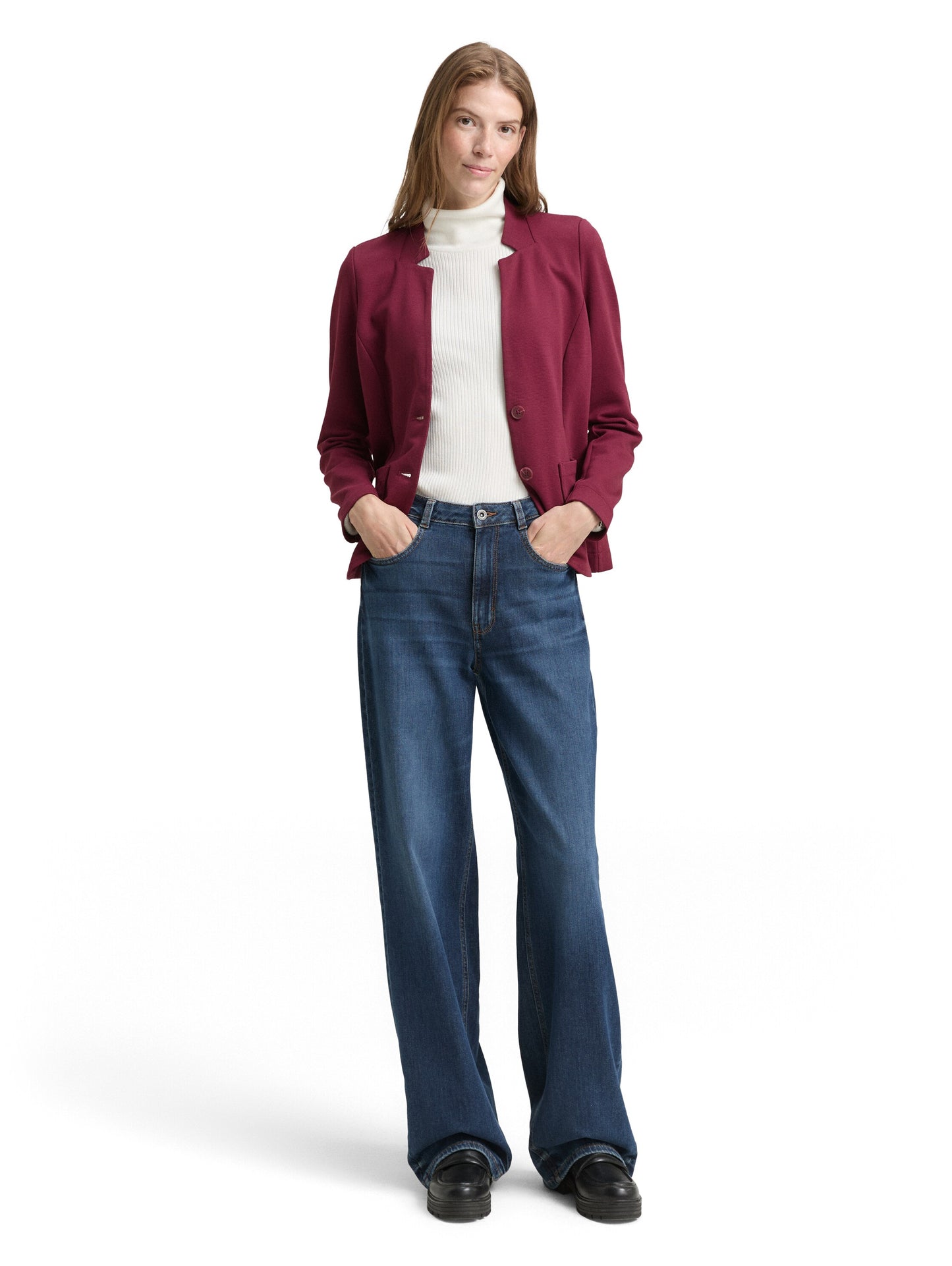 Slim Fit Blazer mit Ottoman Struktur