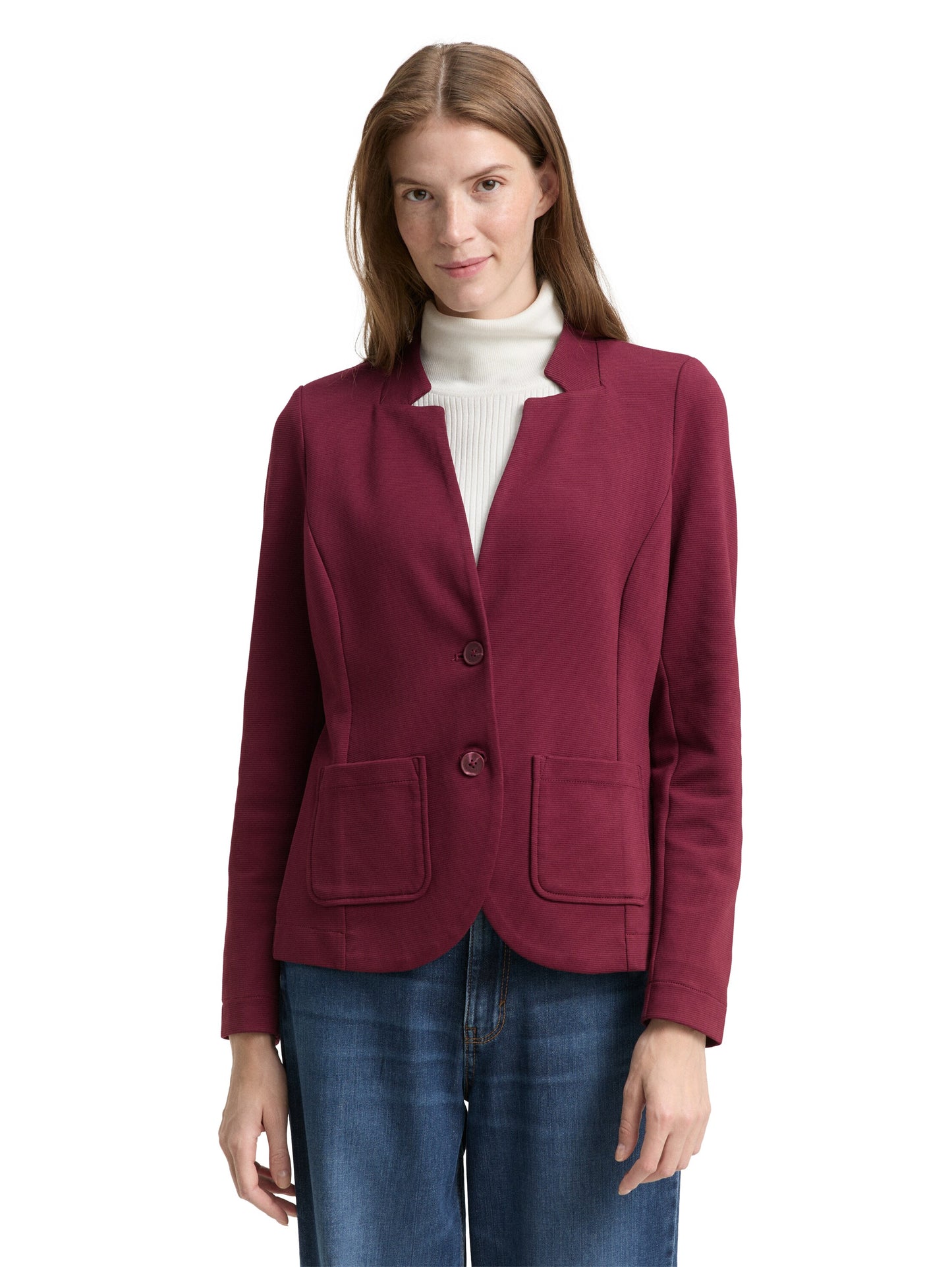 Slim Fit Blazer mit Ottoman Struktur