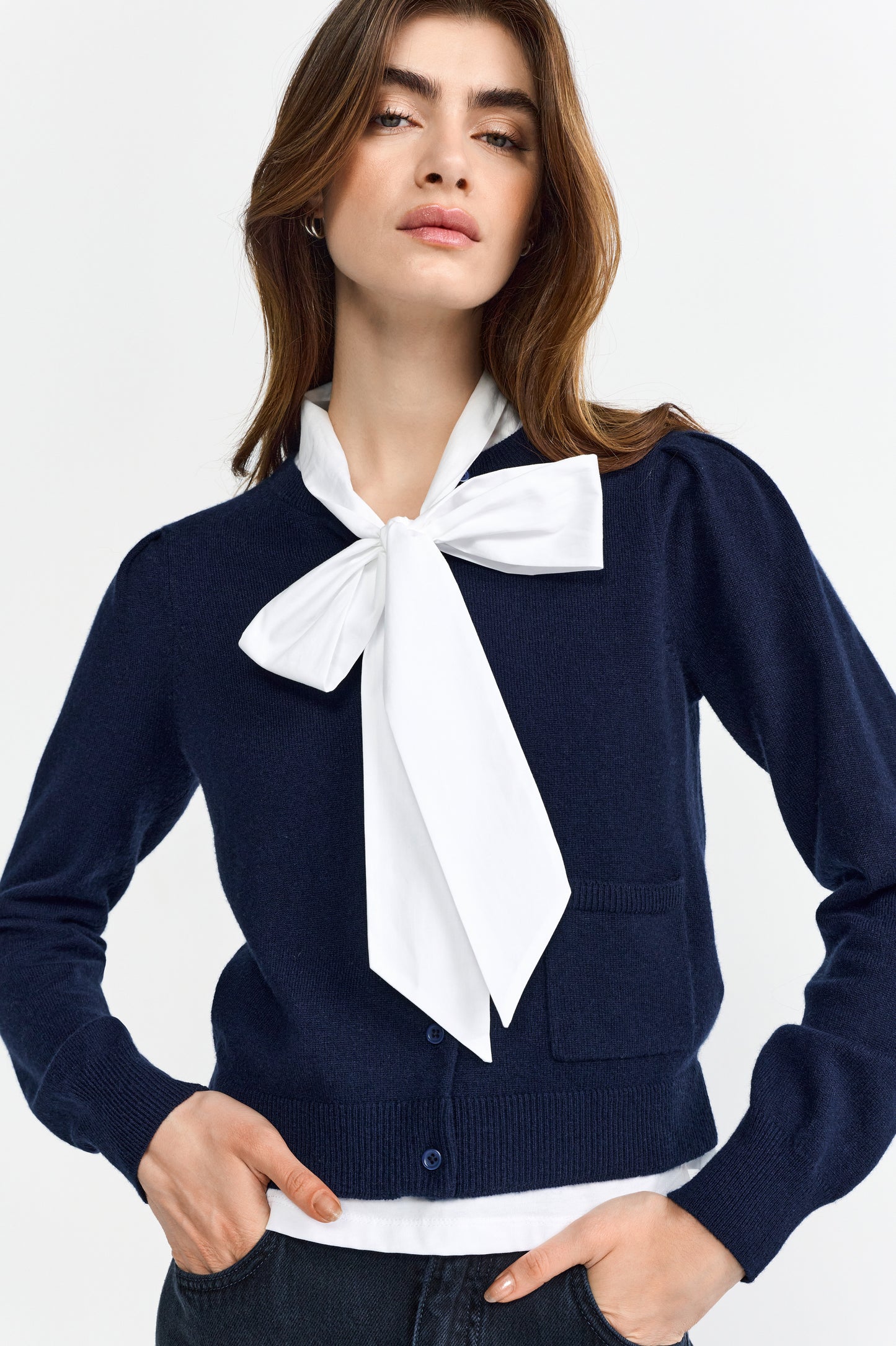 Mat Mix T-Shirt with Bow