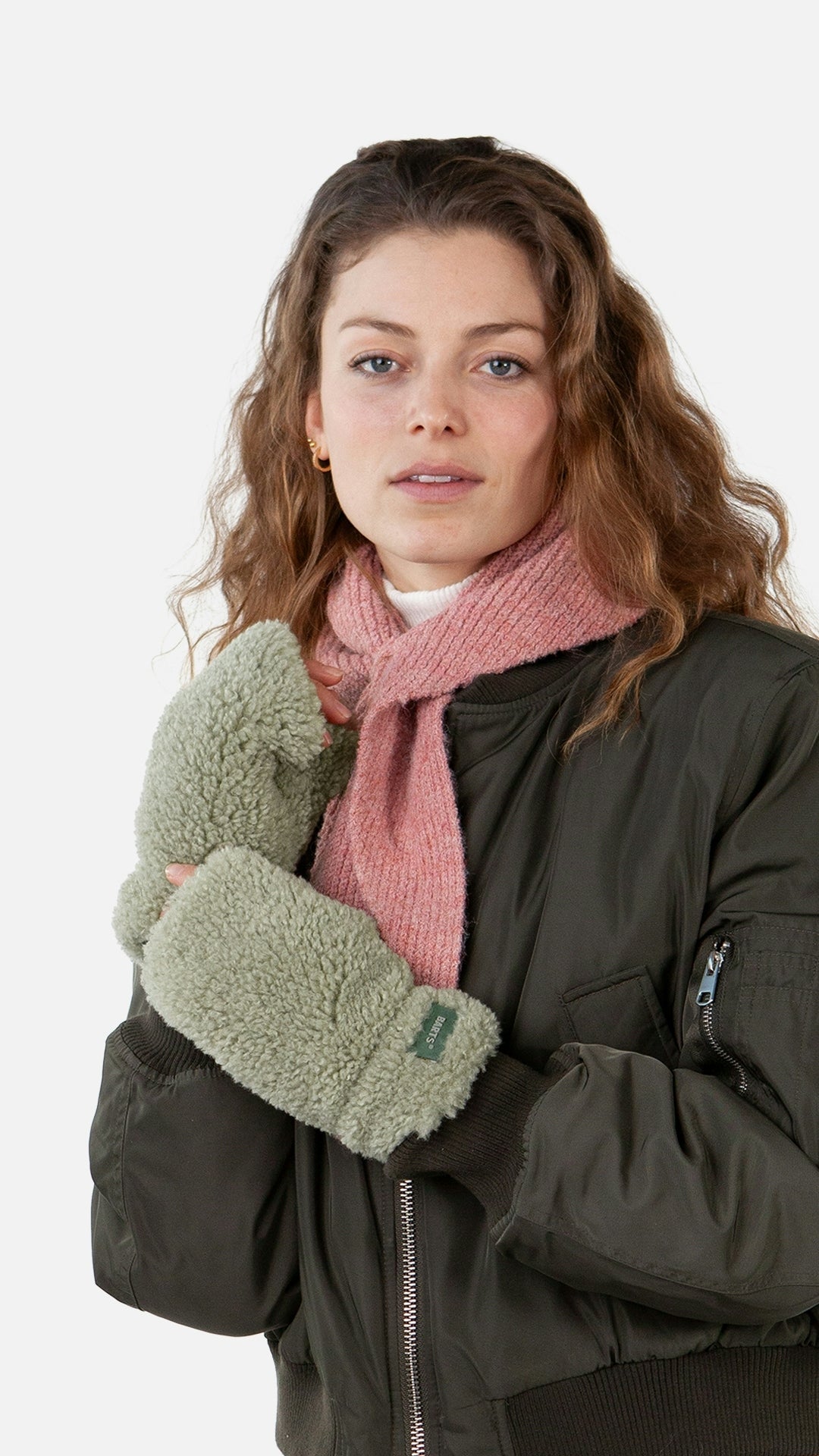 Bantota Fingerless Gloves, stone