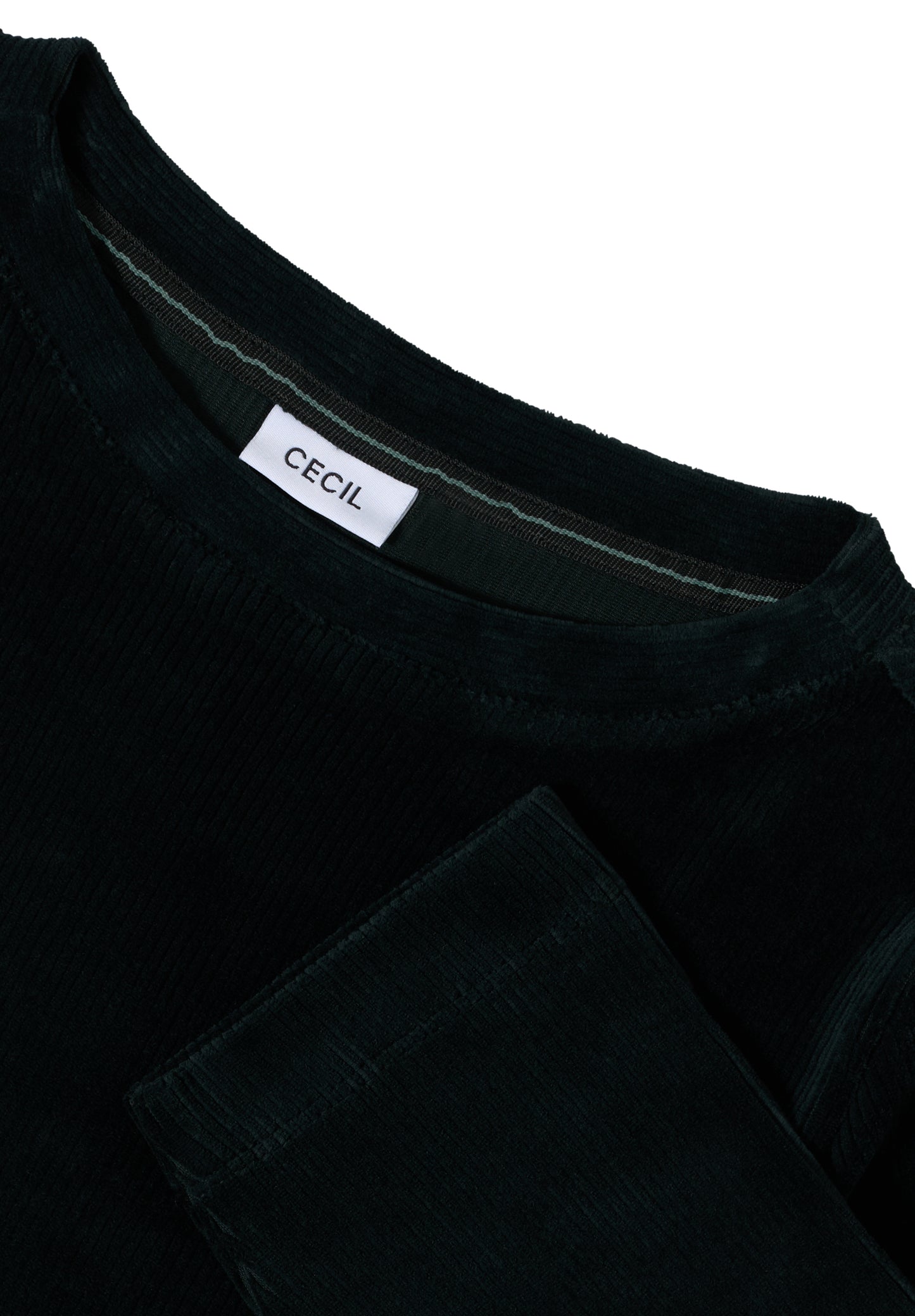 Cordshirt in Unifarbe