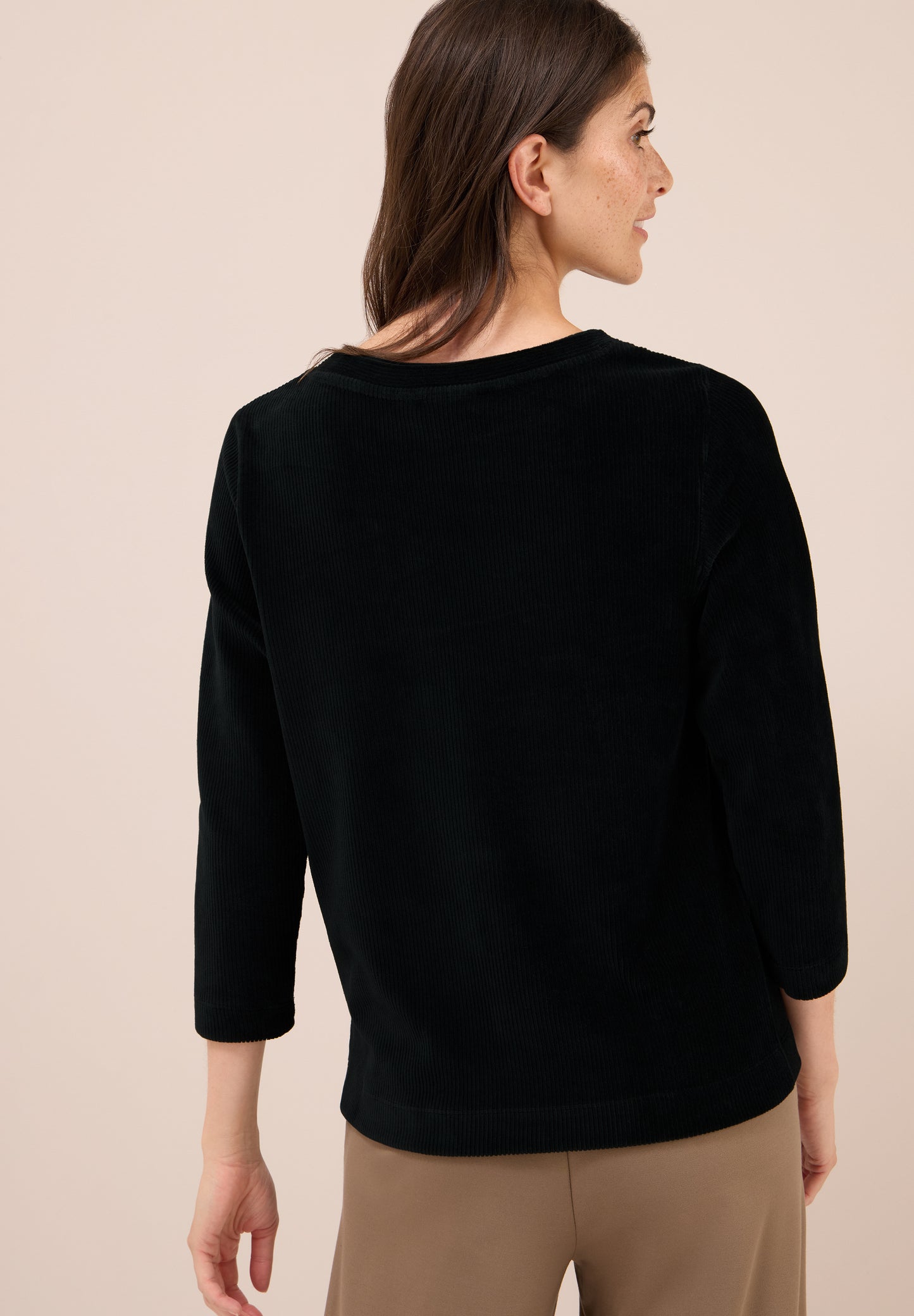 Cordshirt in Unifarbe