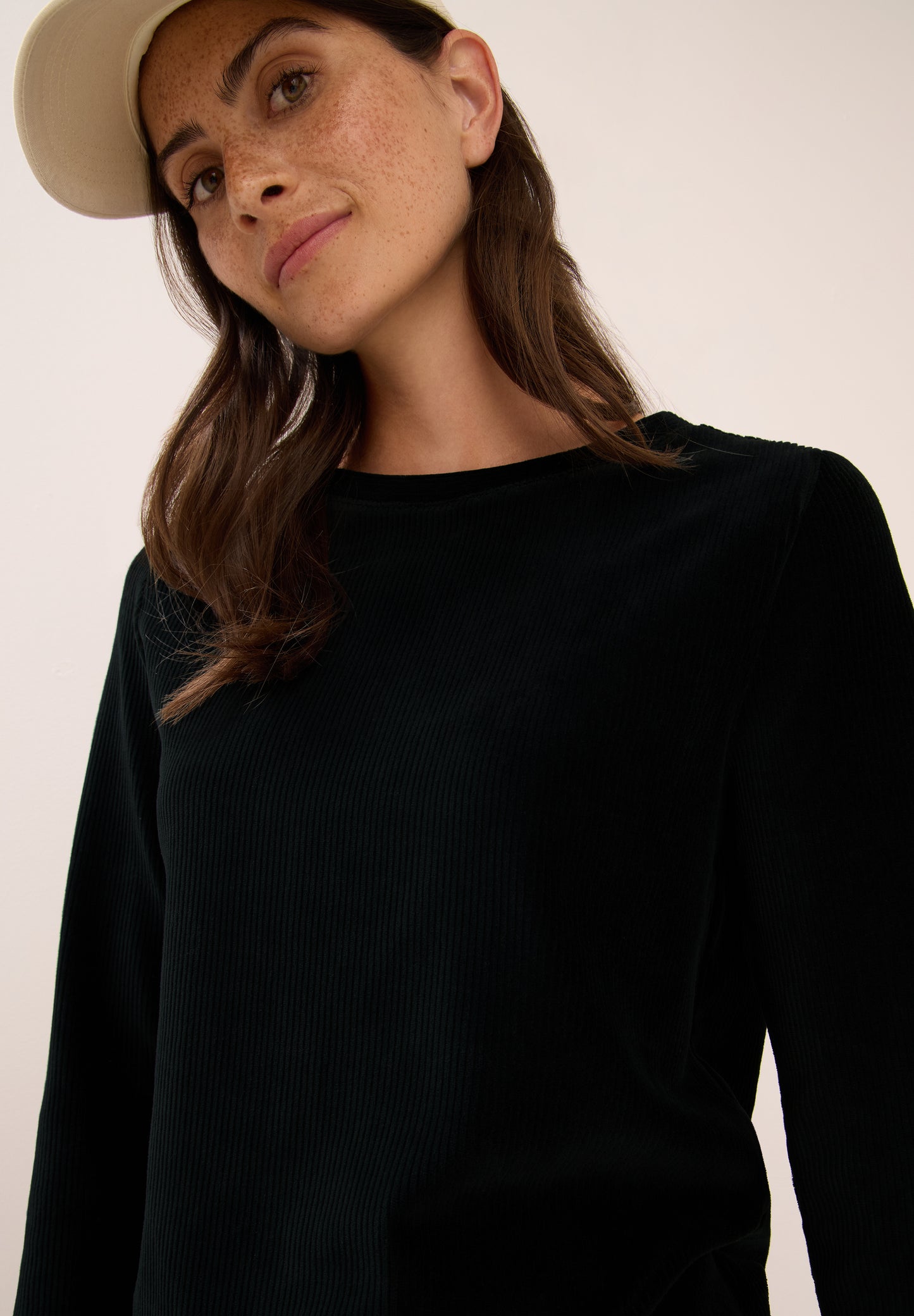 Cordshirt in Unifarbe