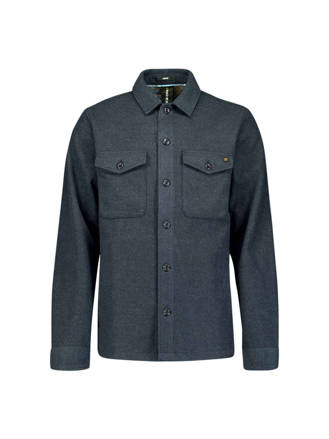 Overshirt Button Closure Melange