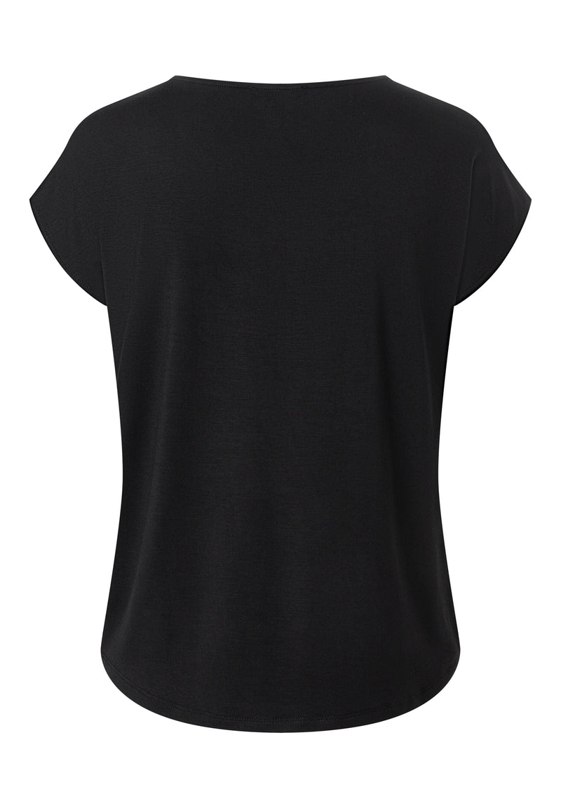 Shirt mit Satinfront schwarz