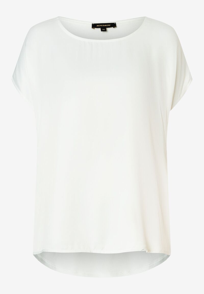 Shirt mit Satinfront ecru