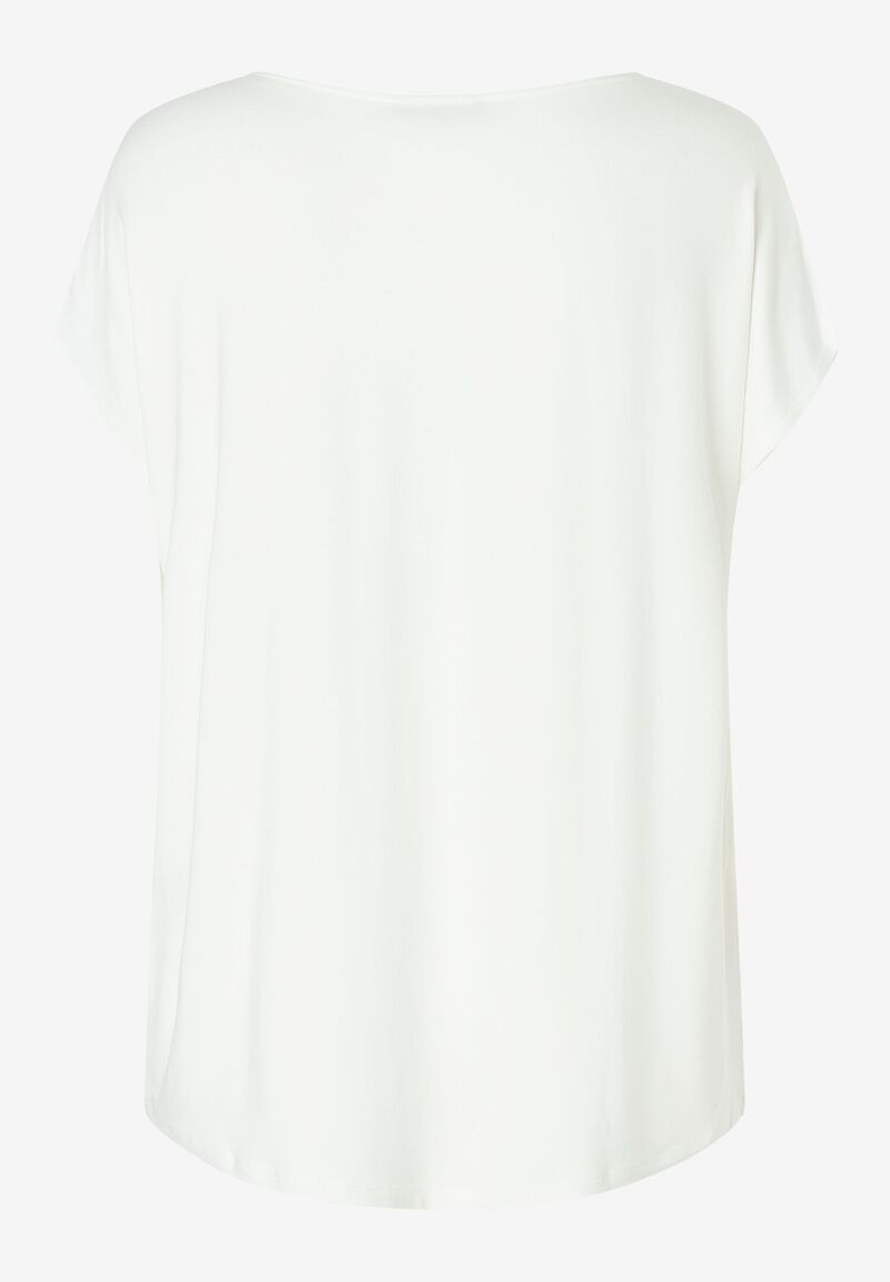 Shirt mit Satinfront ecru