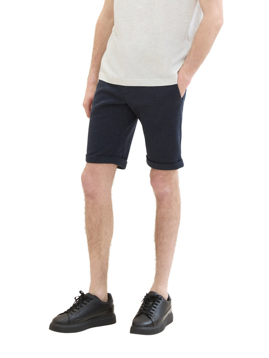 Slim Chino Shorts in Melange Optik