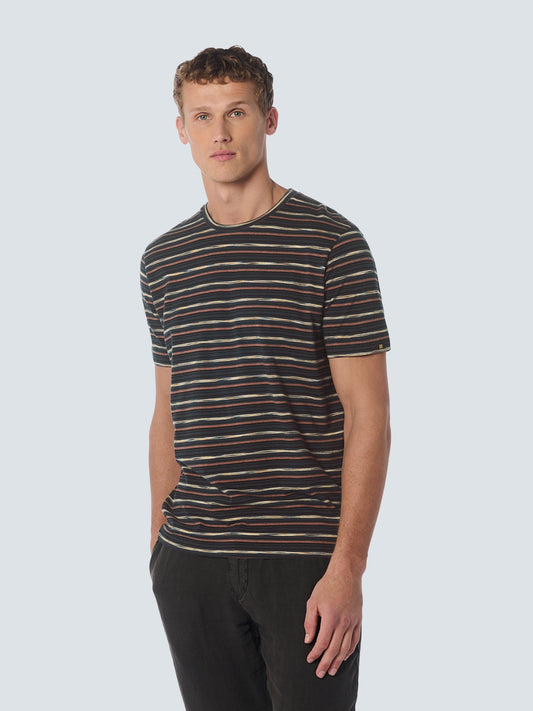 T-Shirt Crewneck Multi Coloured Stripes