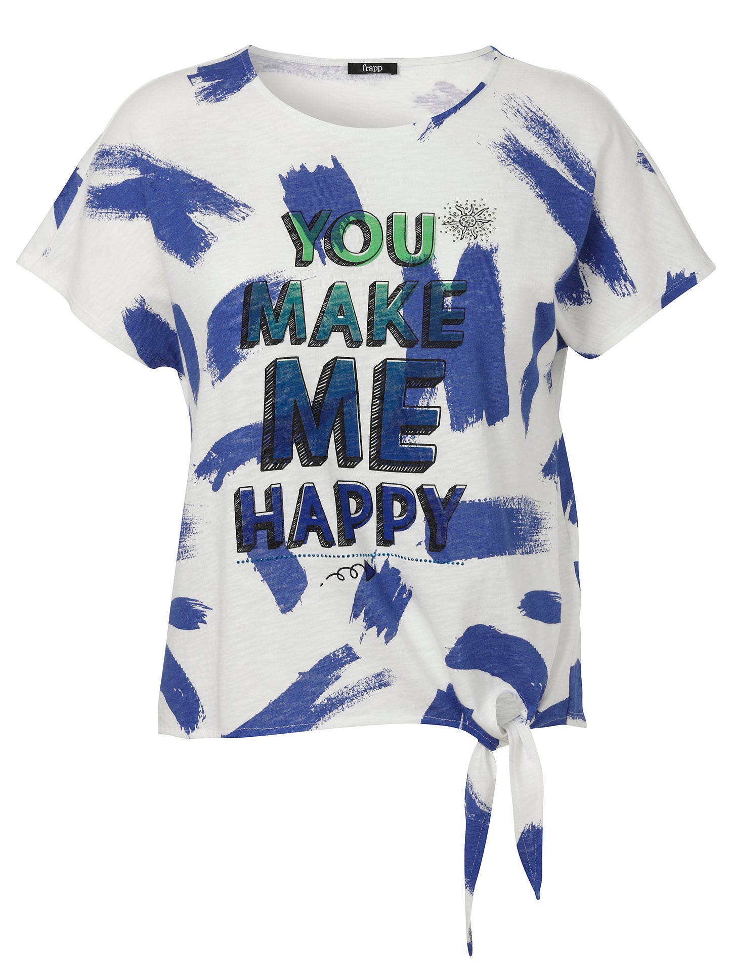 T-Shirt Rundhals ohne Arm Druck Motiv
