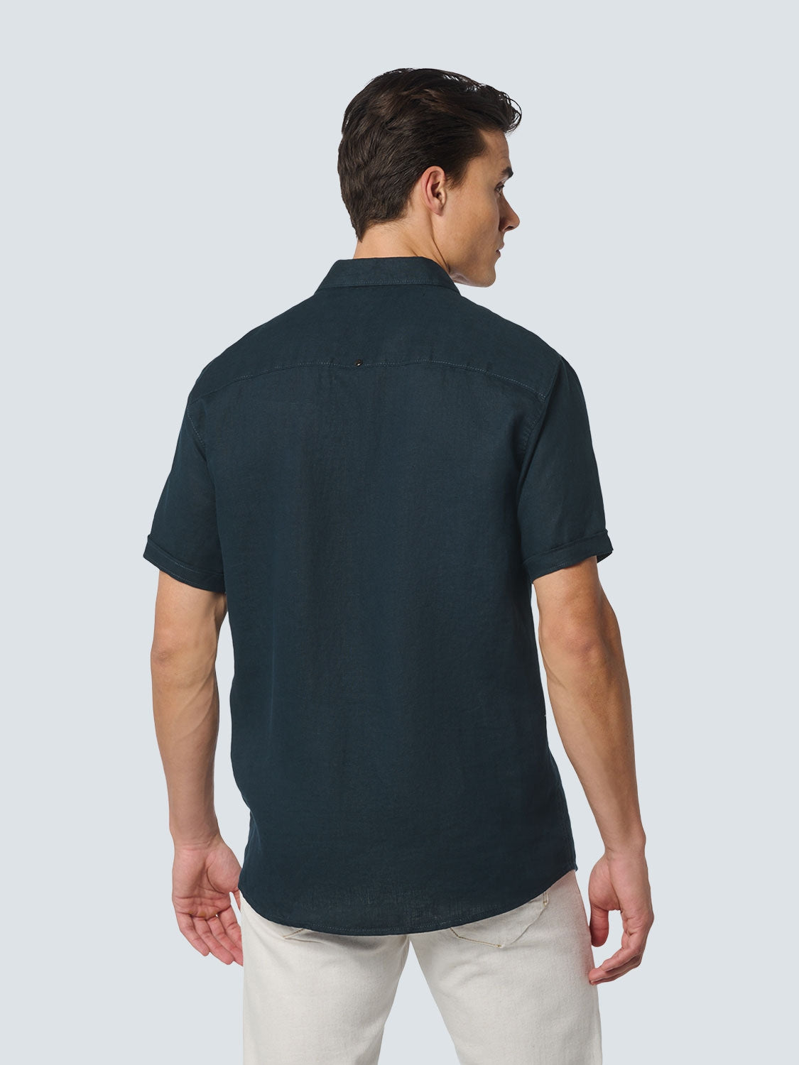 Shirt Short Sleeve Linen Solid
