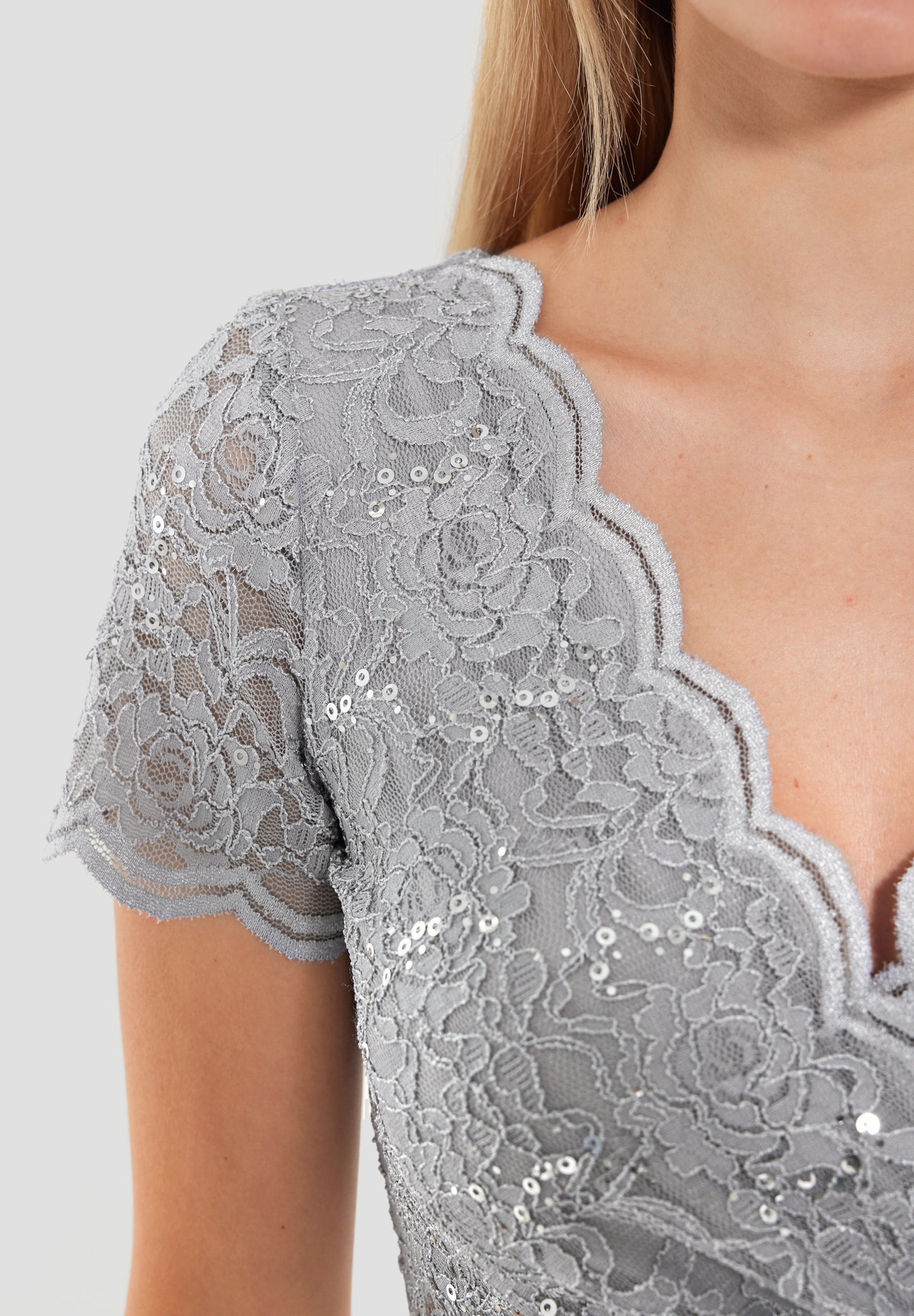 Curve / Cocktailkleid aus Material-Mix
