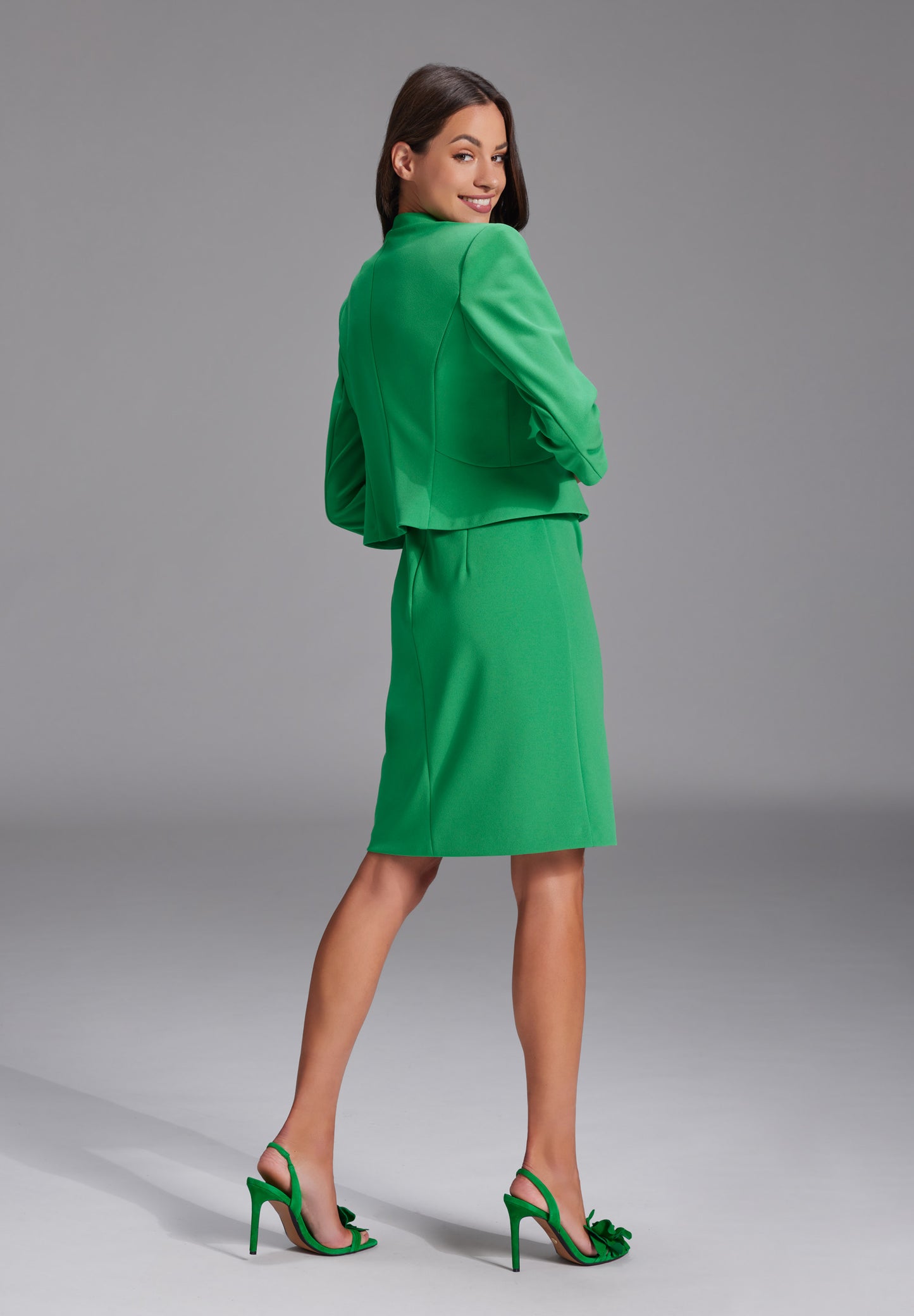 Taillierte Jacke aus Jersey Crêpe