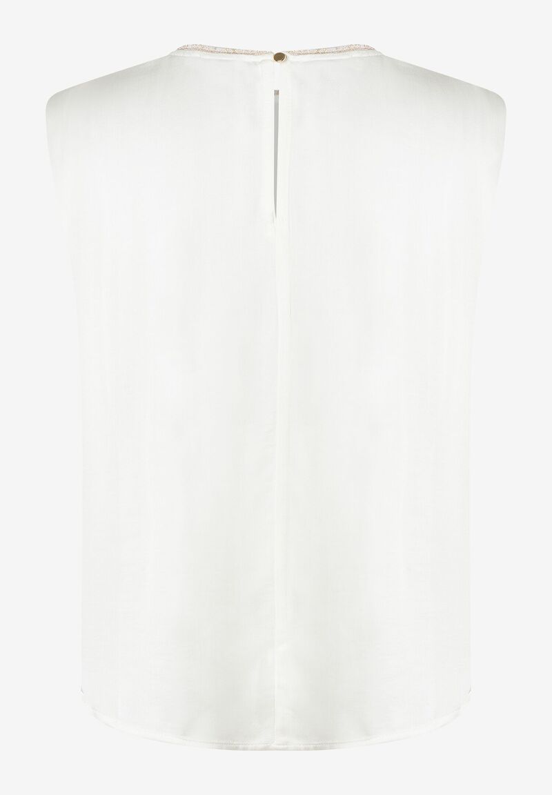 Satinbluse ecru Sommer-Kollektion