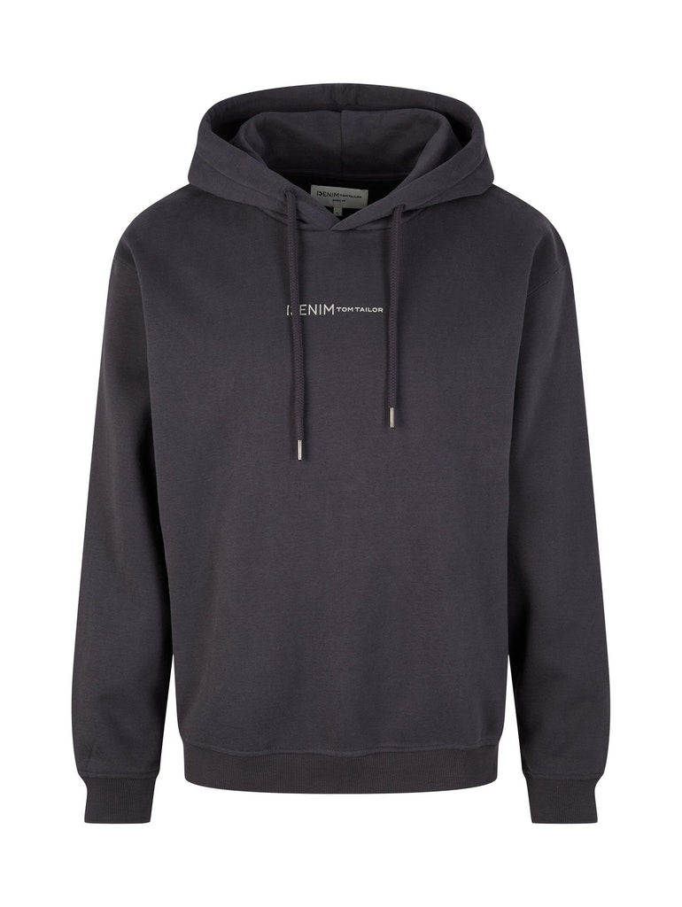 hoody with print, coal grey