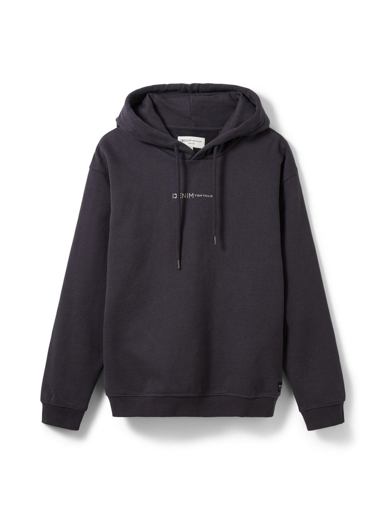 hoody with print, coal grey
