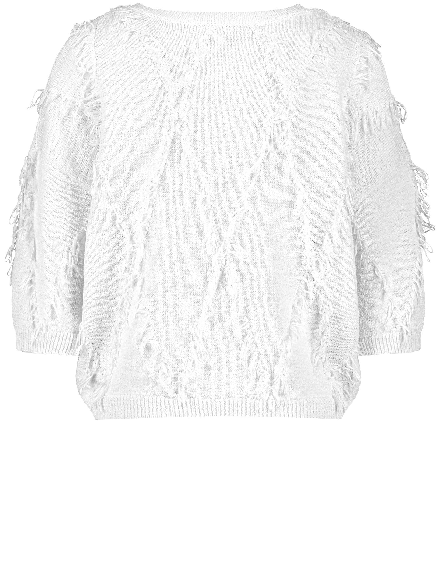 3/4 Arm Pullover mit Fransendetail