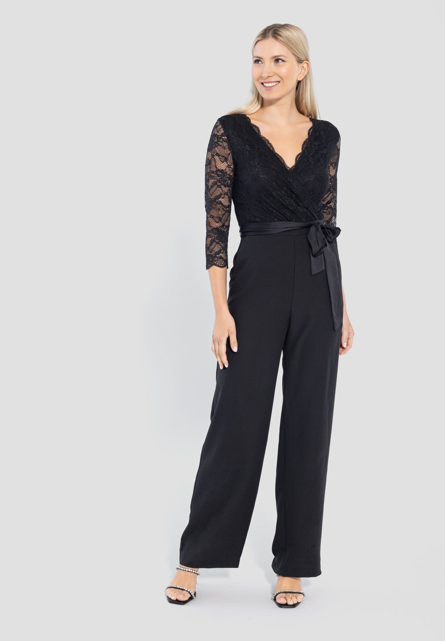 Jumpsuit aus Materialmix