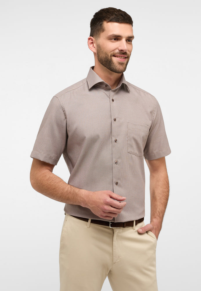 ETERNA strukturiertes Kurzarmhemd MODERN FIT