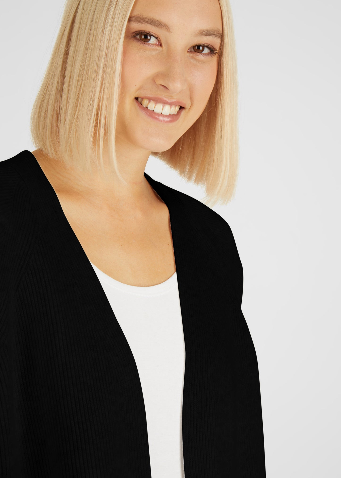 Strickjacke, Schwarz