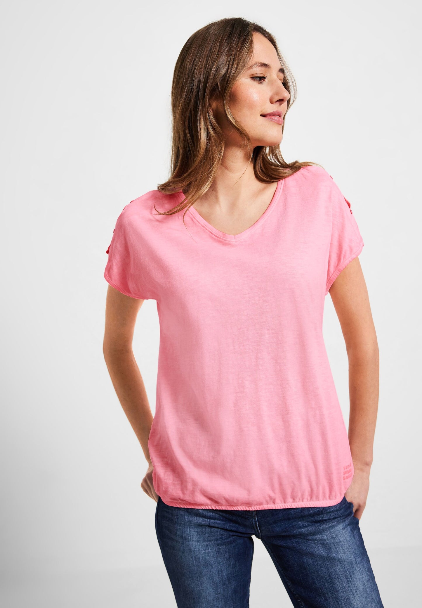 T-Shirt in gewaschener Optik