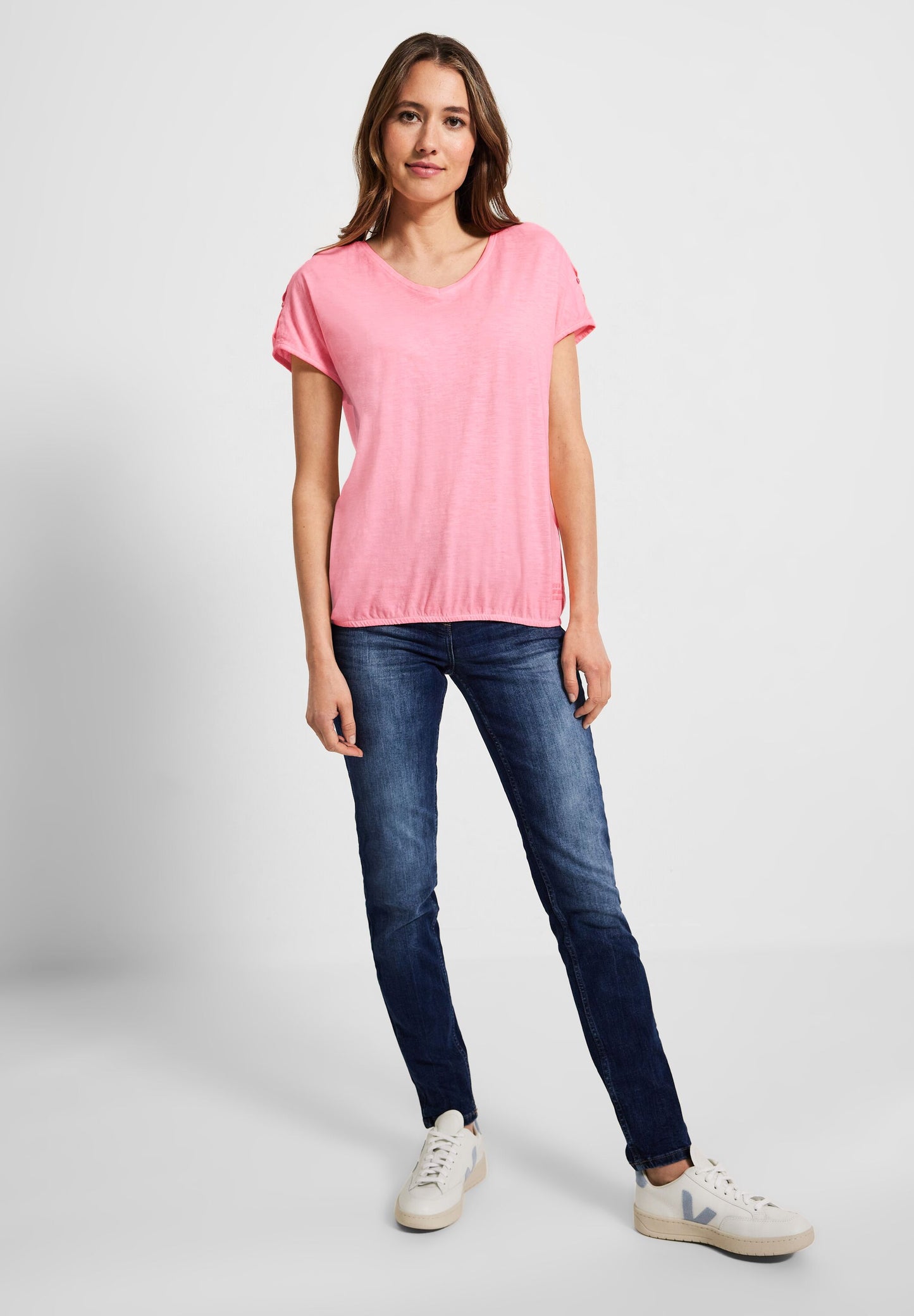 T-Shirt in gewaschener Optik