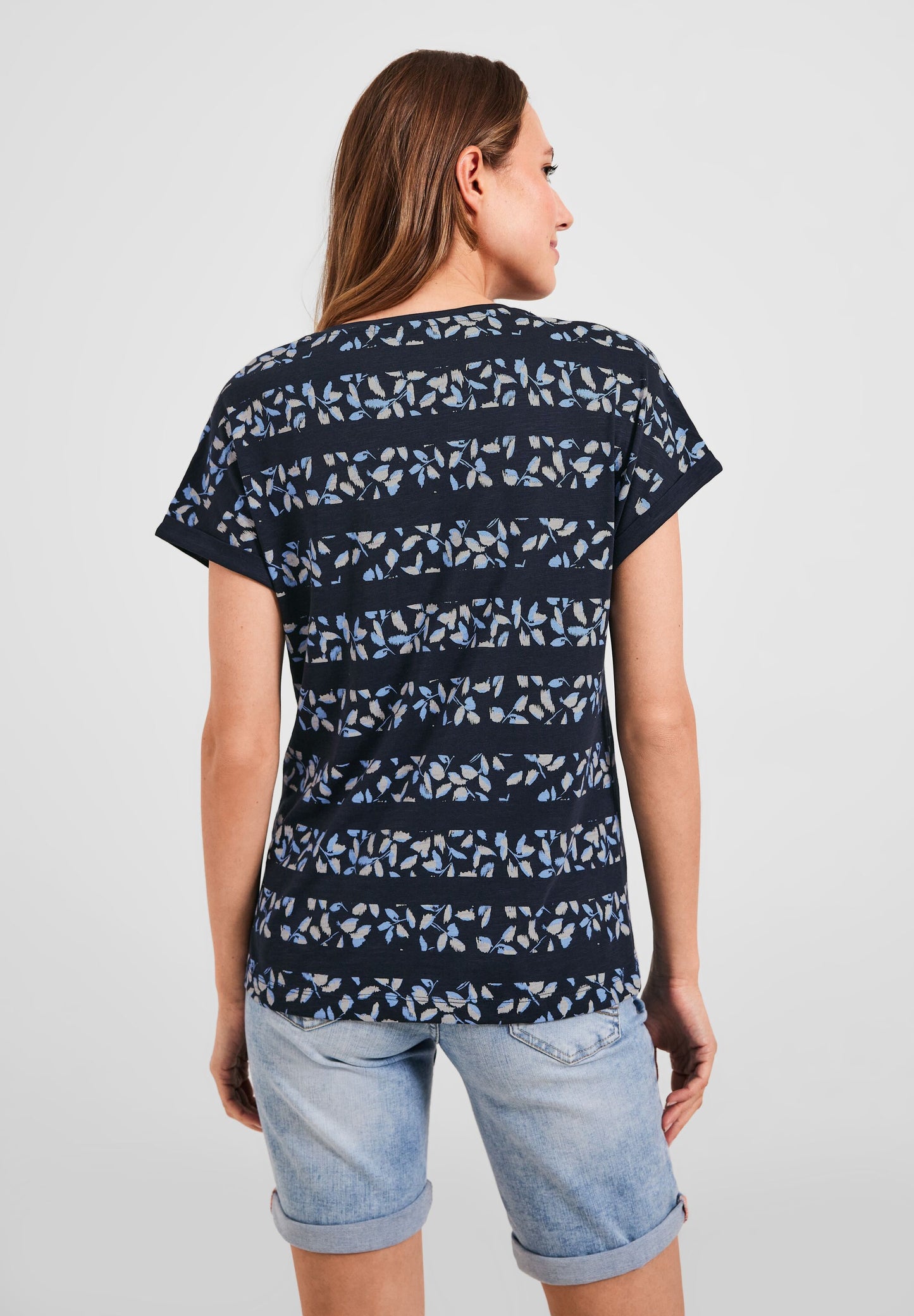 Florales Streifenshirt