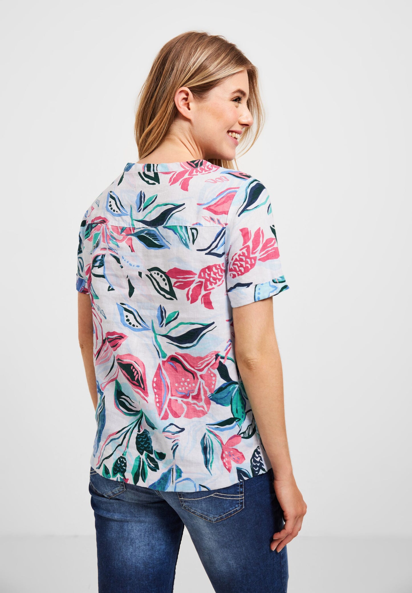 Print Leinenbluse