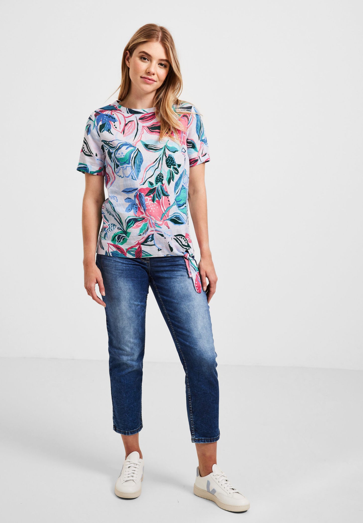 Print Leinenbluse