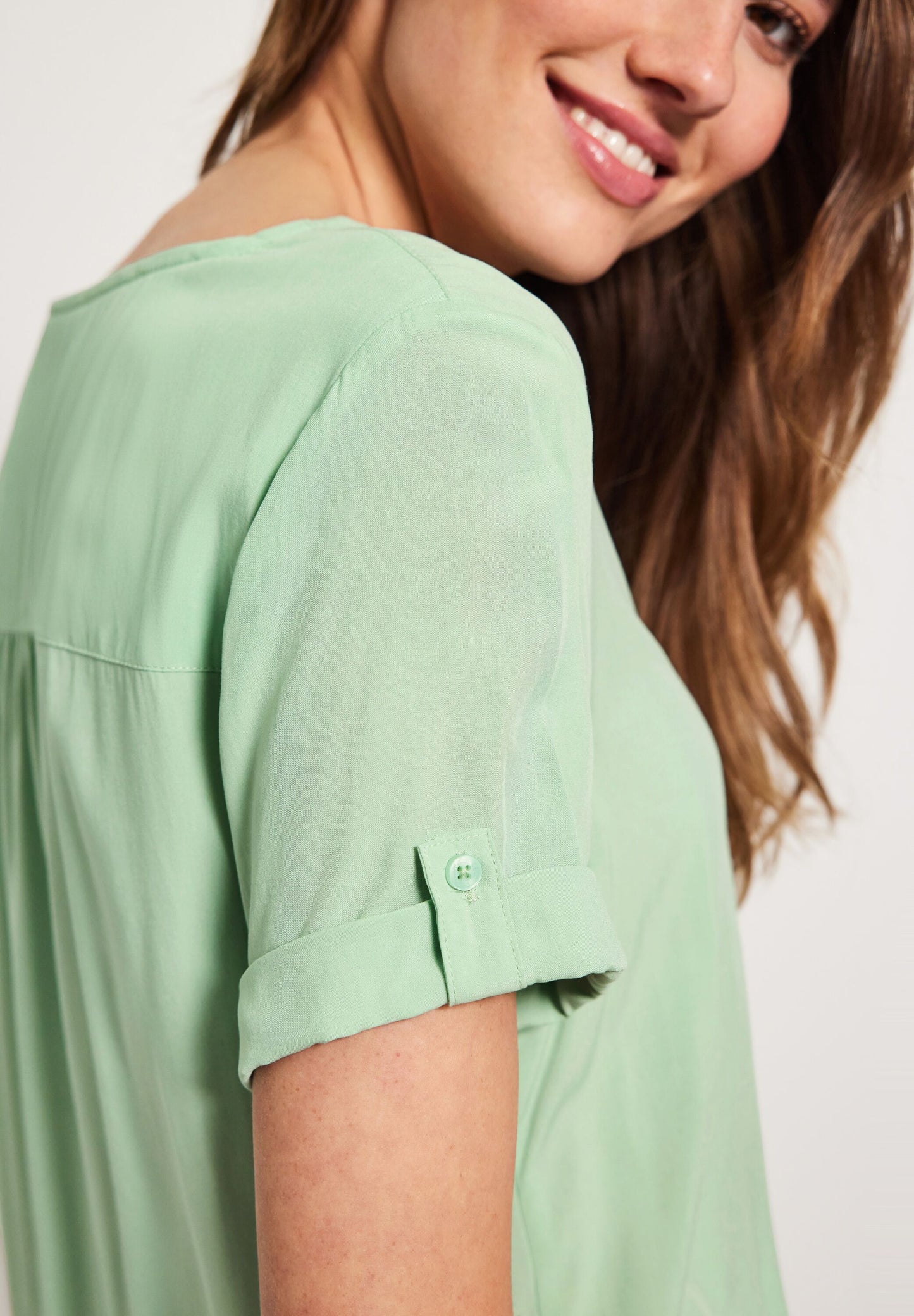 Unifarbene Basic Bluse
