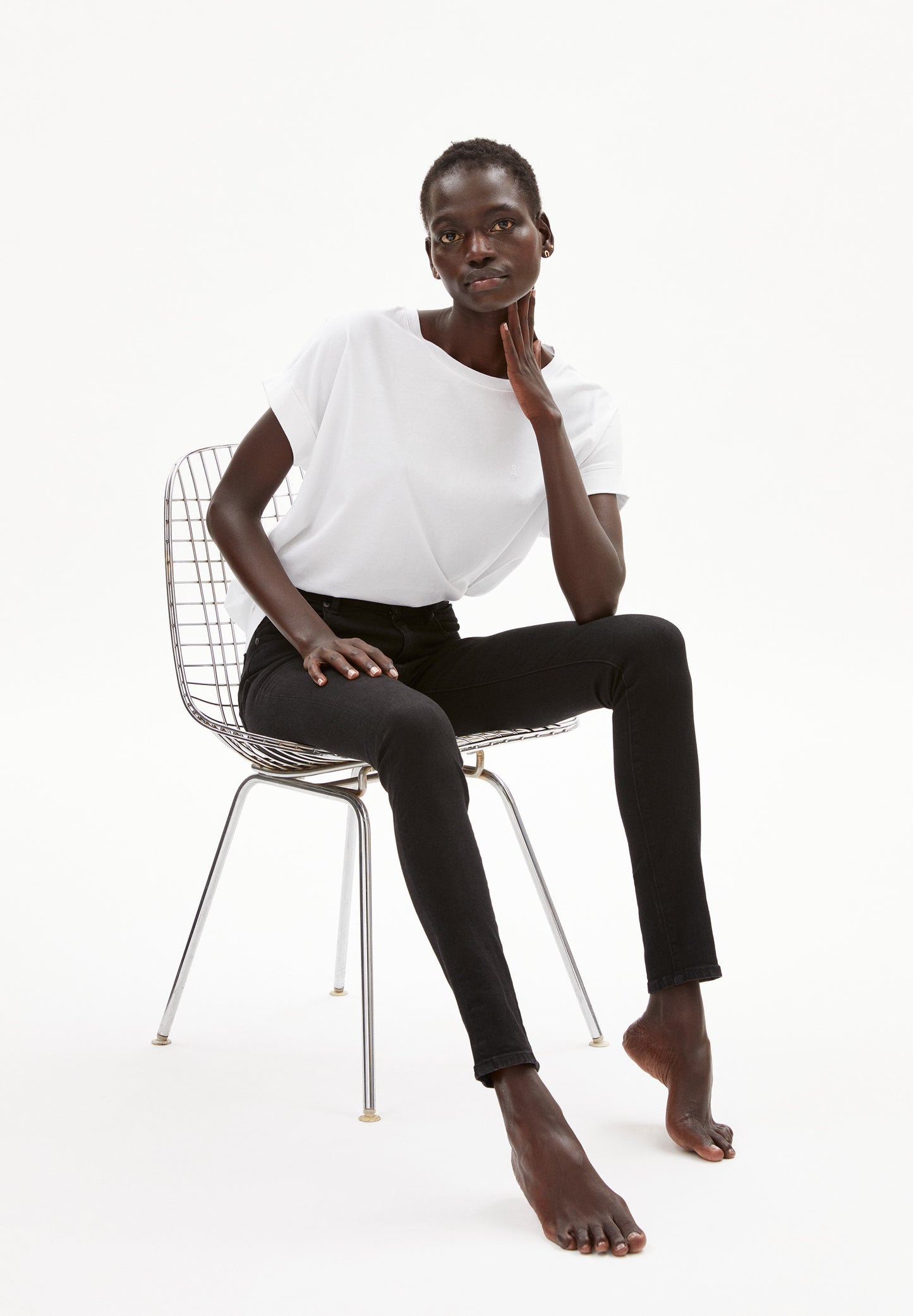 TILLAA X STRETCH Denims / 5 Pockets Skinny Solid, black night