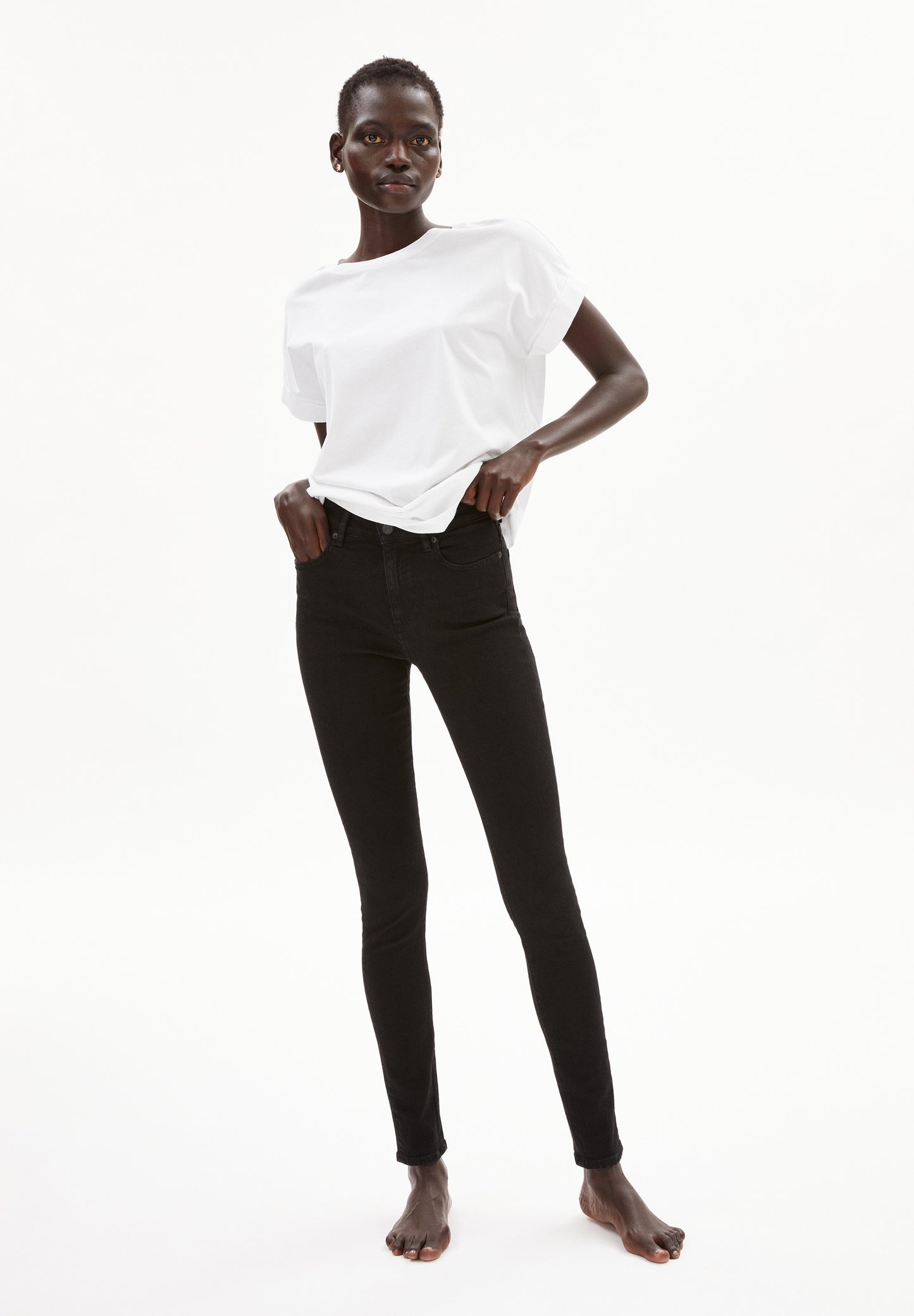 TILLAA X STRETCH Denims / 5 Pockets Skinny Solid, black night