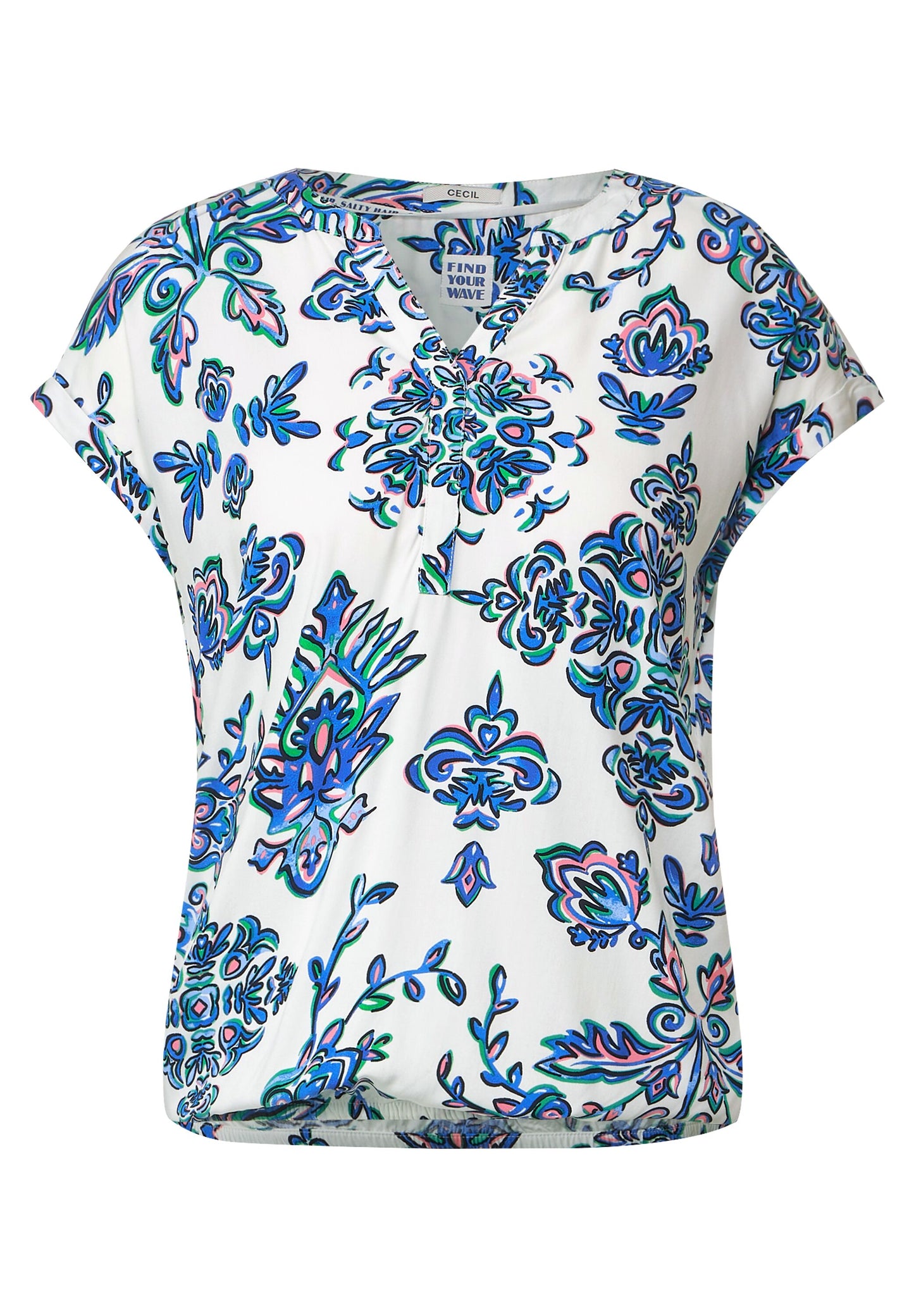 Ornament Print Bluse