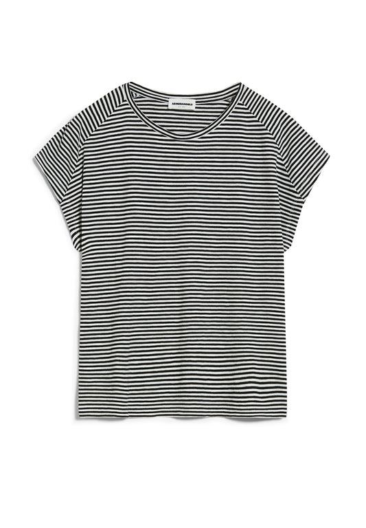 ONELIAA LOVELY STRIPES Shirts T-Shirt Streifen, black-oatmilk