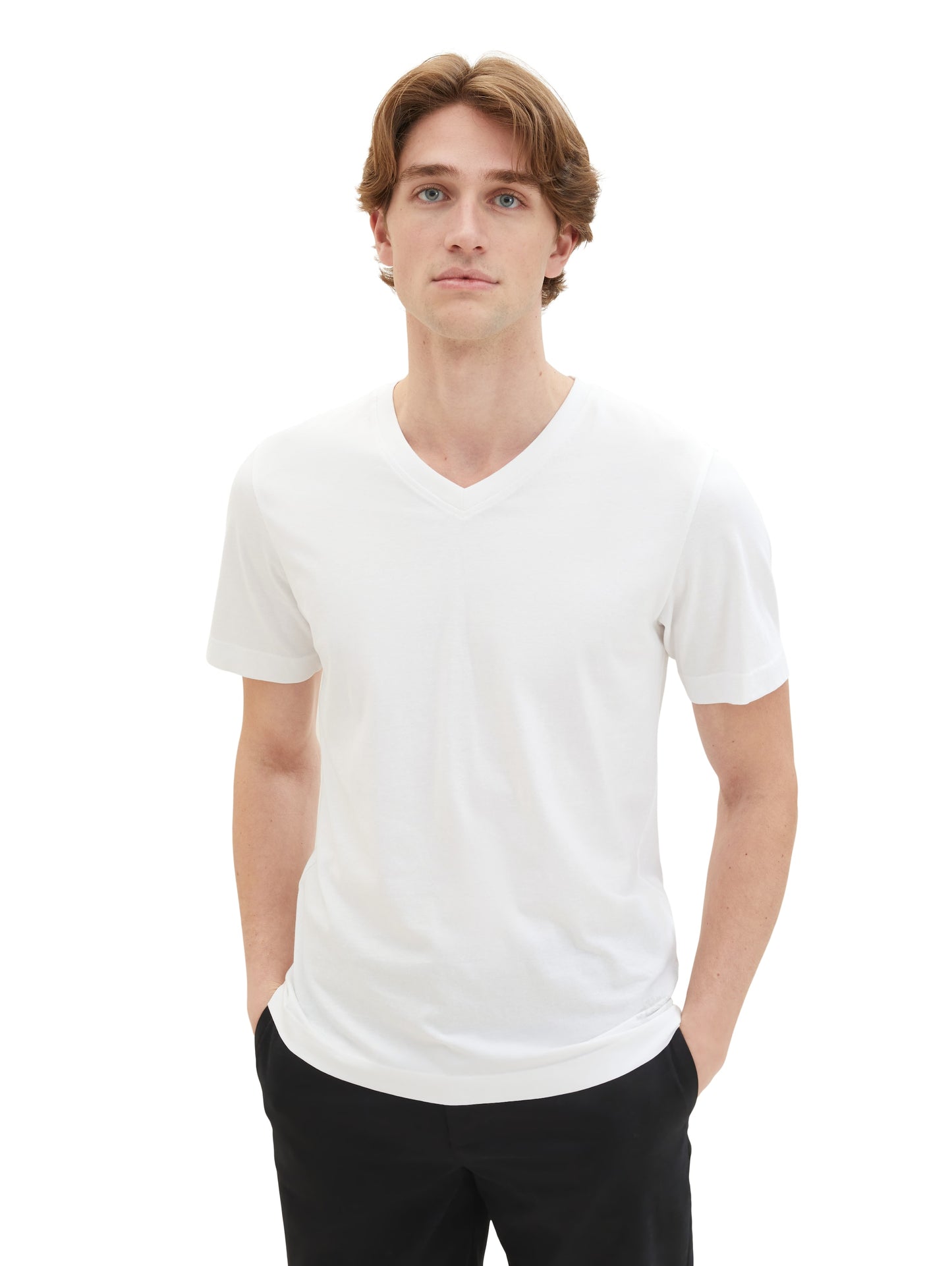 T-Shirt mit V-Ausschnitt im Doppelpack