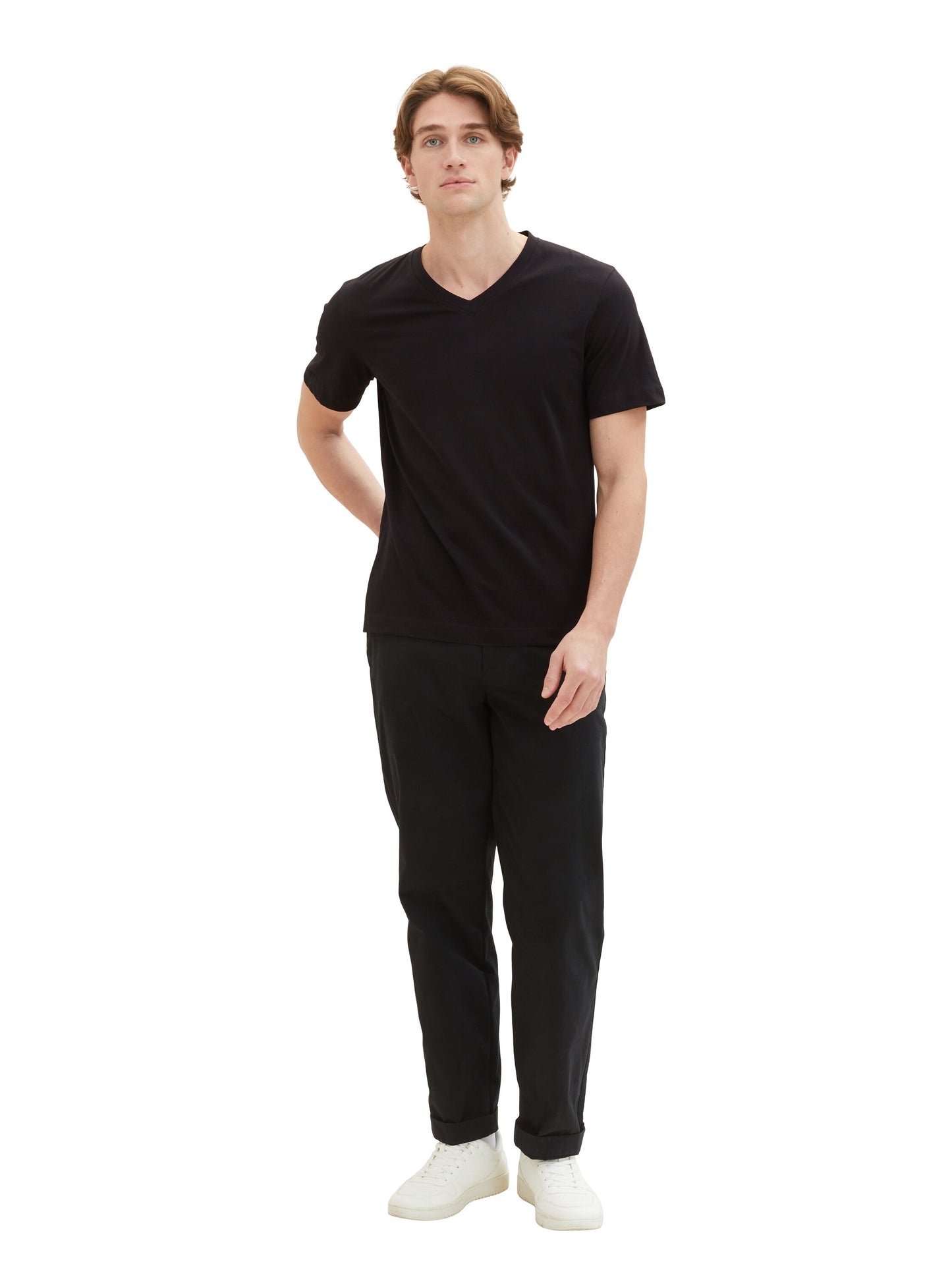 T-Shirt mit V-Ausschnitt im Doppelpack