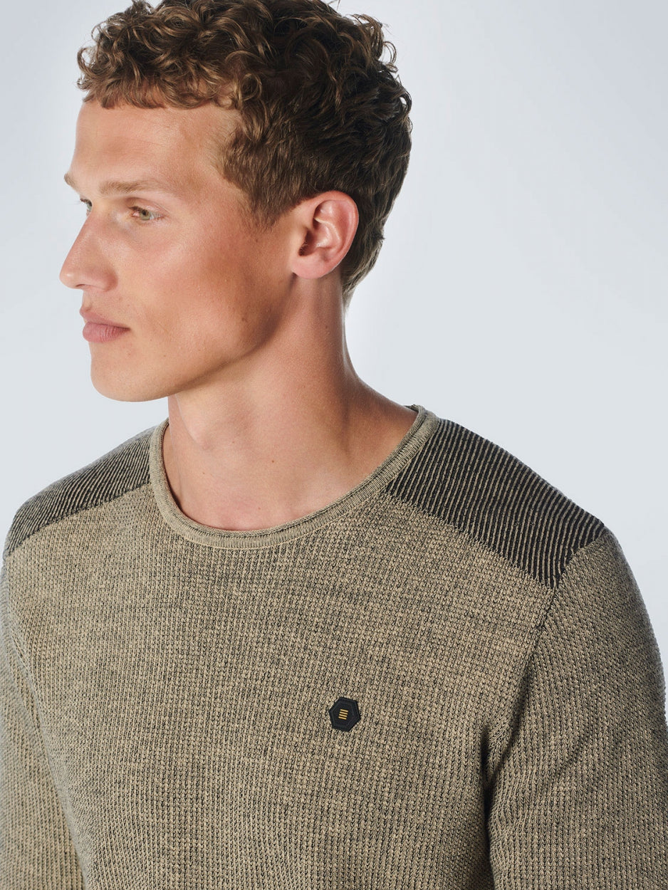 Pullover Crewneck 2 Coloured Jacquard