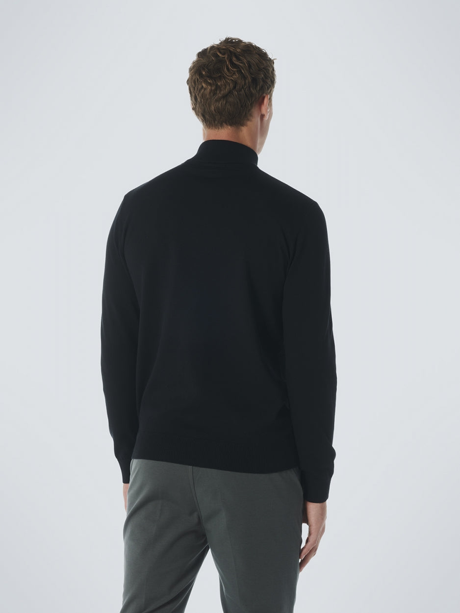 Pullover Half Zip 2 Coloured Melange
