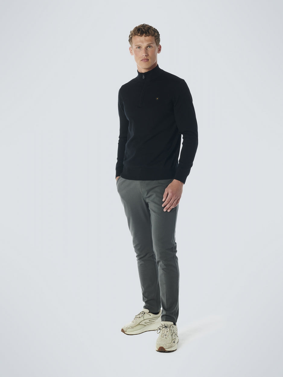 Pullover Half Zip 2 Coloured Melange