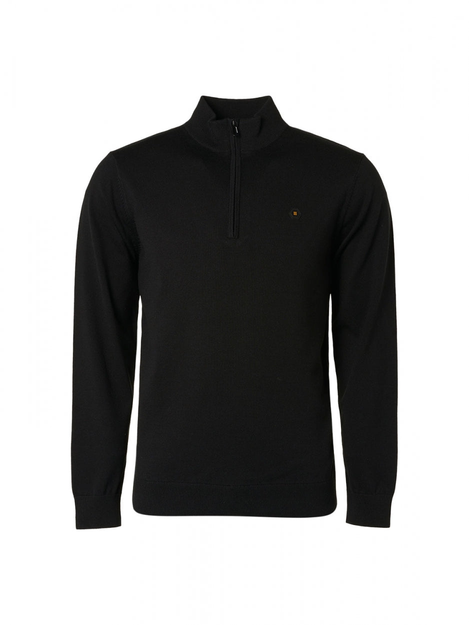 Pullover Half Zip 2 Coloured Melange