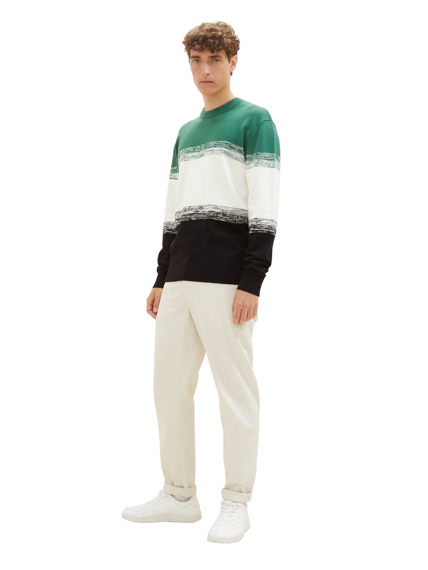 Mehrfarbiger Strickpullover