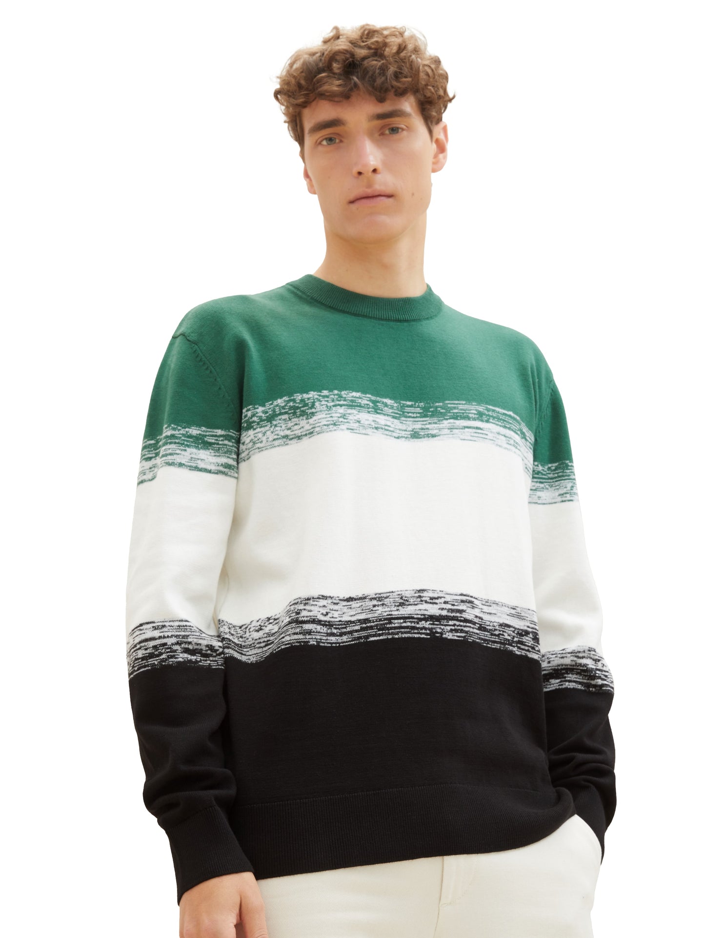 Mehrfarbiger Strickpullover
