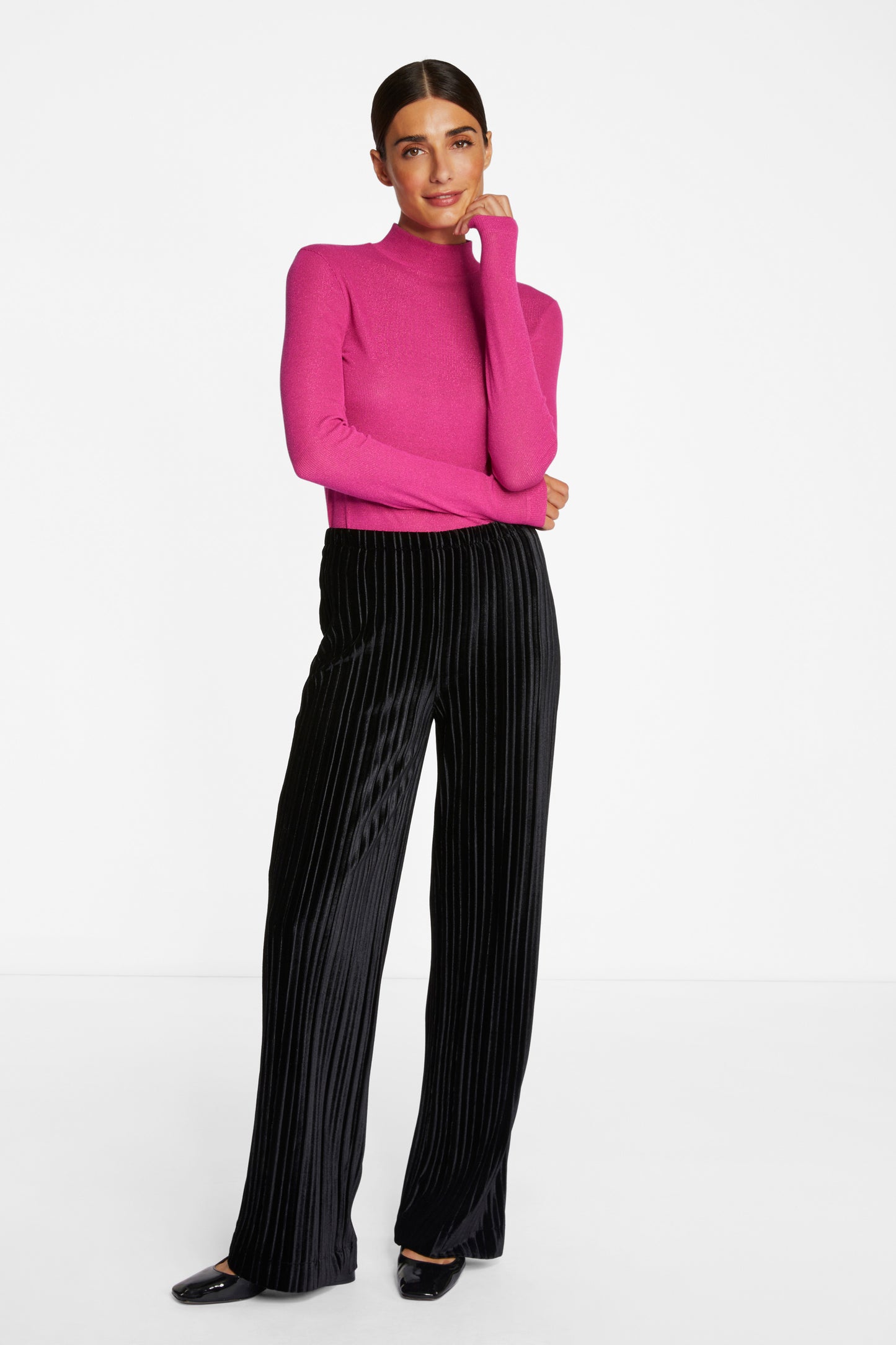EcoVero Rib Lurex Turtleneck Longsleeve