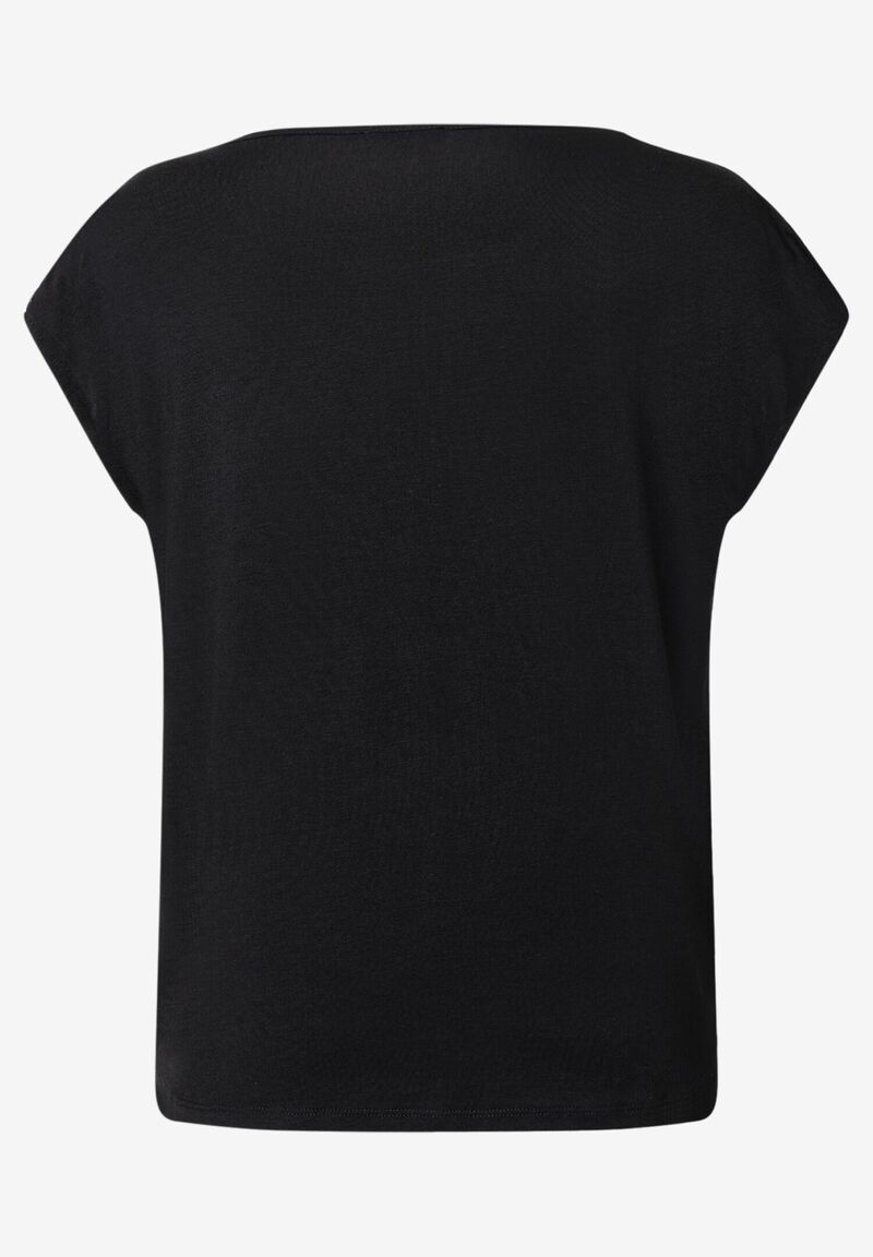 Shirt mit Spitzenfront schwarz/silber GLAM-Kollektion